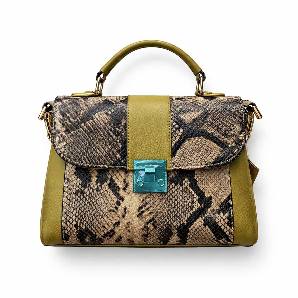 Chic Serpent Olive Handbag