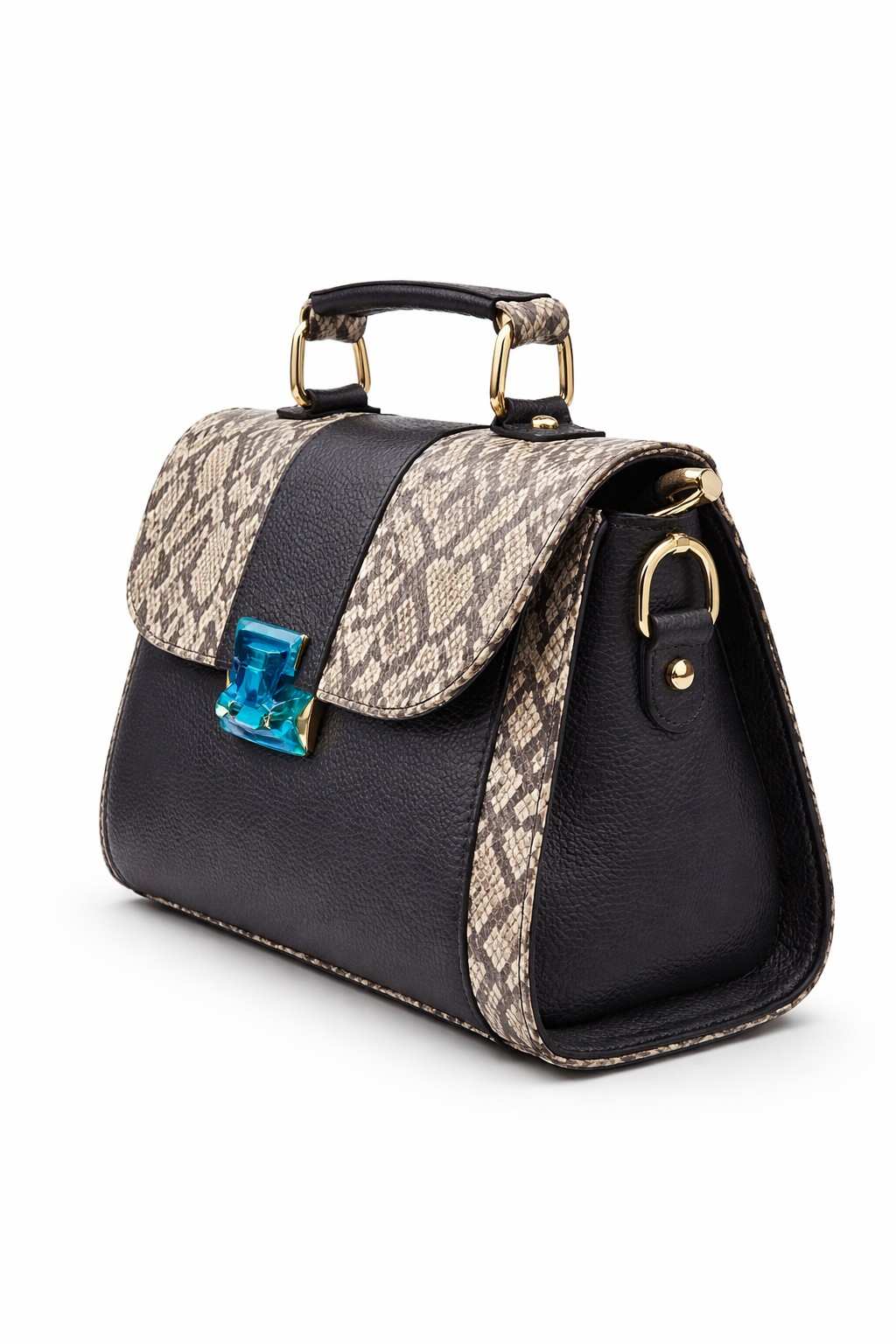 Chic Serpent Blue Handbag