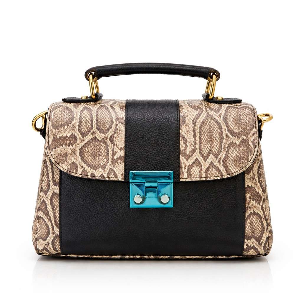 Chic Serpent Blue Handbag
