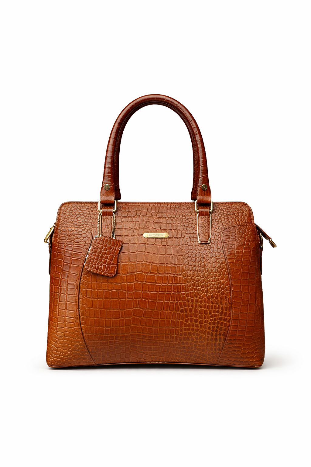 Leather Handbag With Beautiful Croco Print