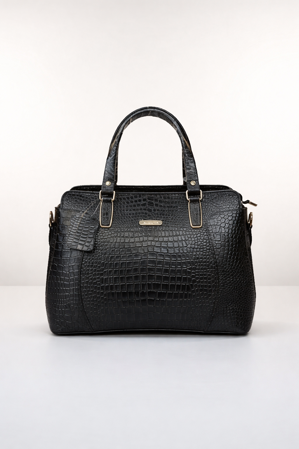 Leather Handbag With Beautiful Croco Print