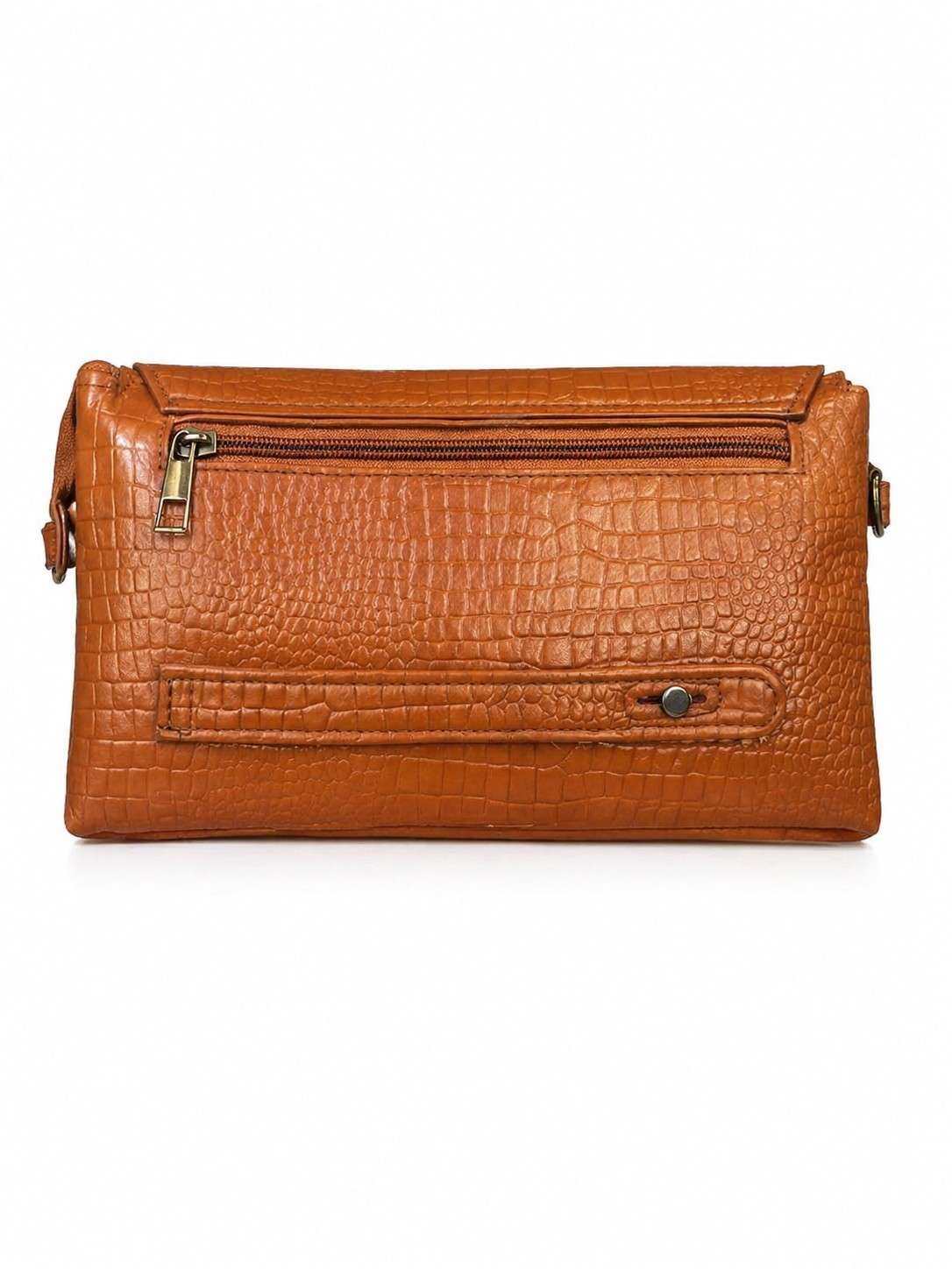Texture Leather Sling Clutch – Multi Compartment Organizer
