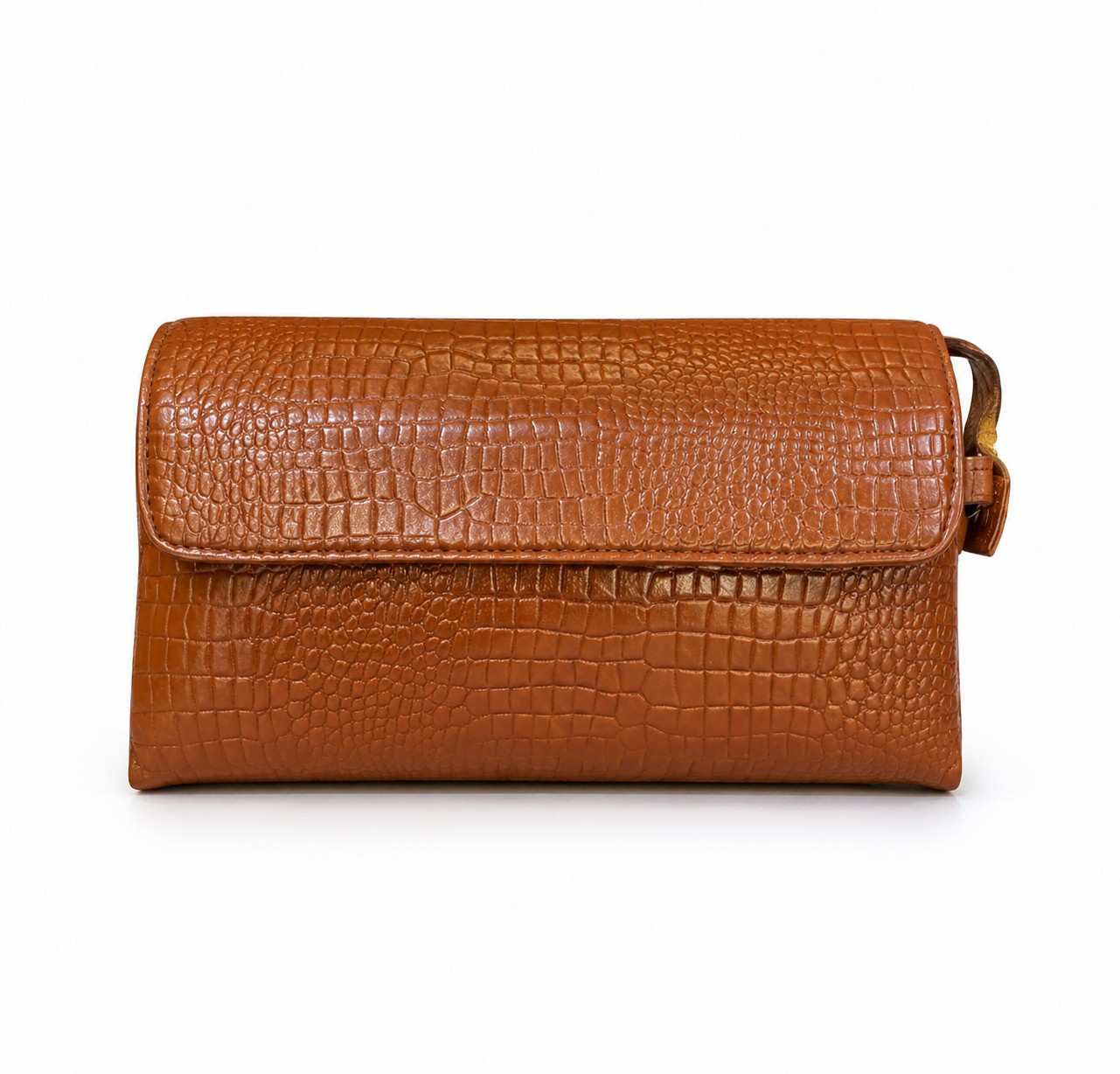 Texture Leather Sling Clutch – Multi Compartment Organizer