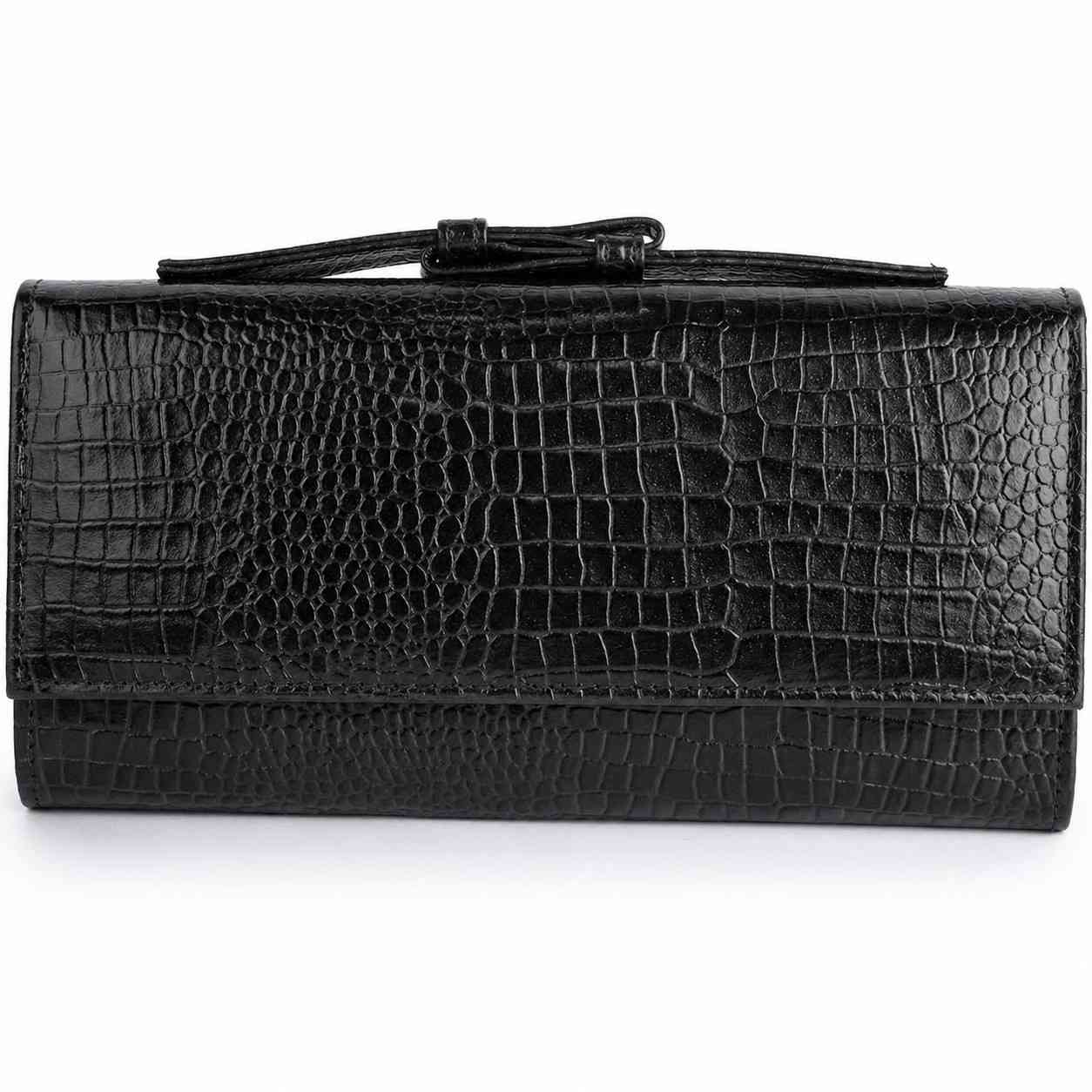Premium Croc Pattern Leather Clutch for Women
