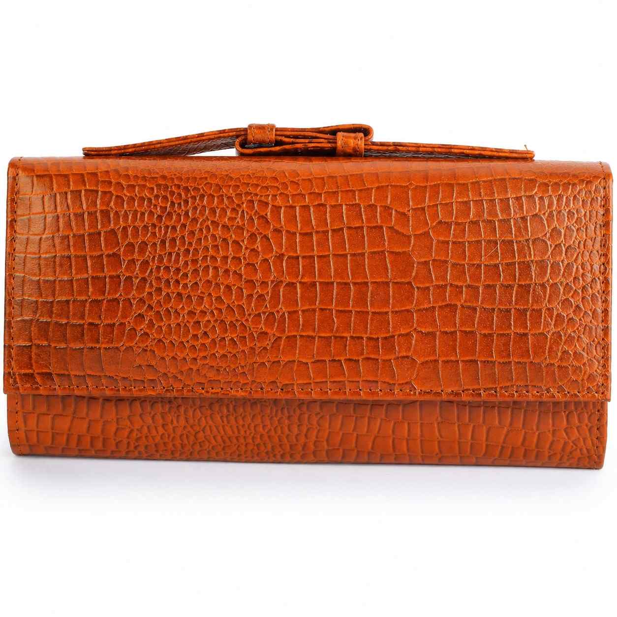 Premium Croc Pattern Leather Clutch for Women