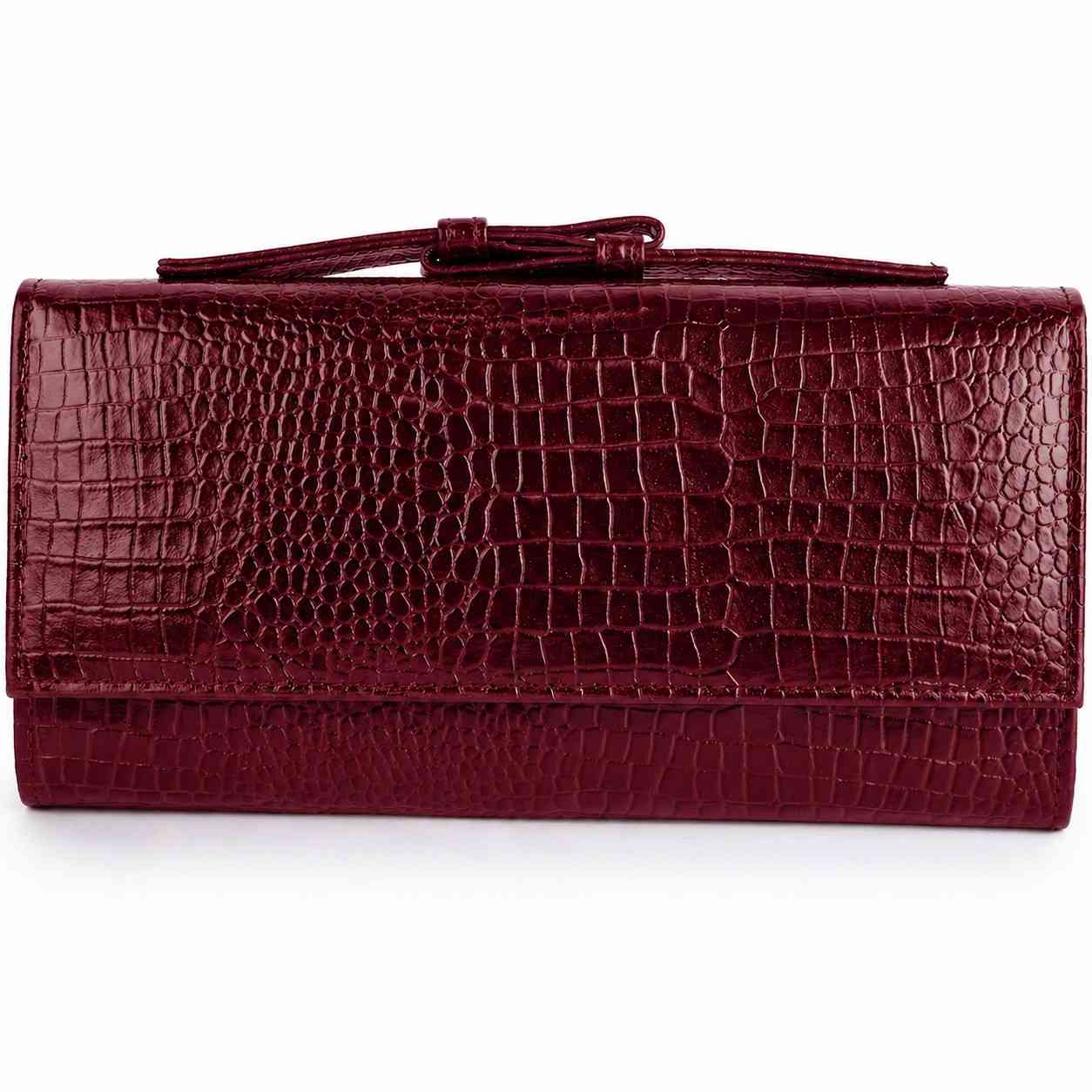 Premium Croc Pattern Leather Clutch for Women