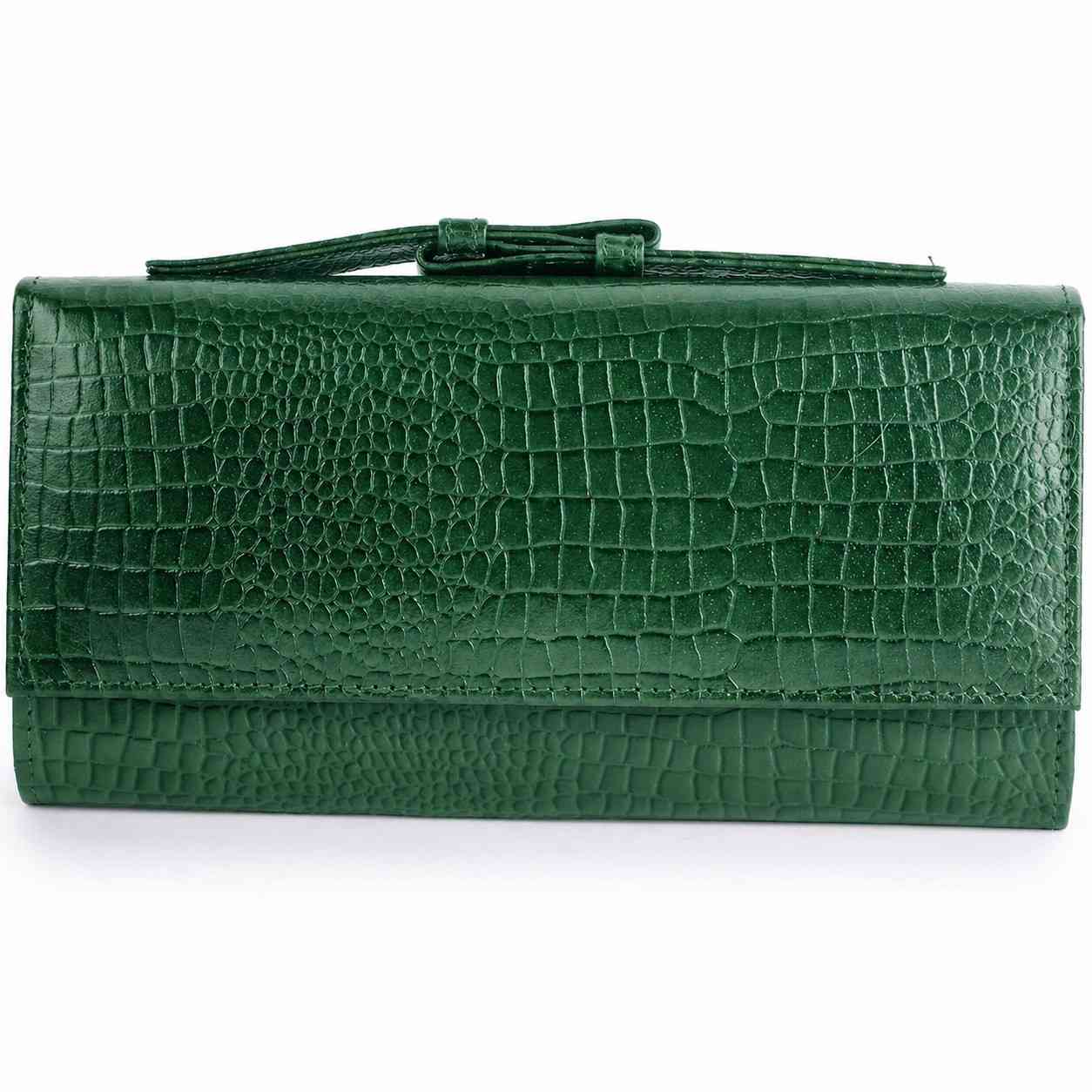 Premium Croc Pattern Leather Clutch for Women