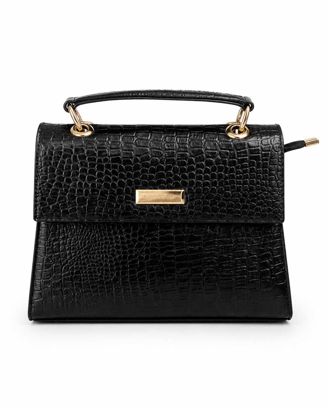 Croc Texture Leather – Top Handle Sling Bag| Handbag for Women