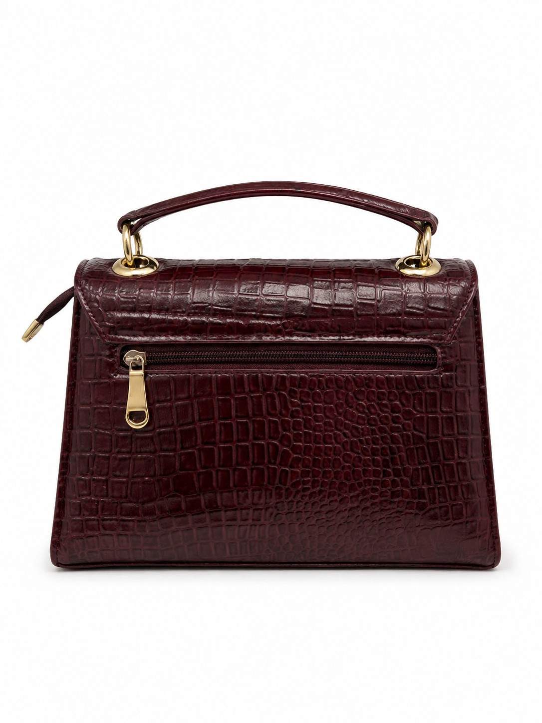 Croc Texture Leather – Top Handle Sling Bag| Handbag for Women