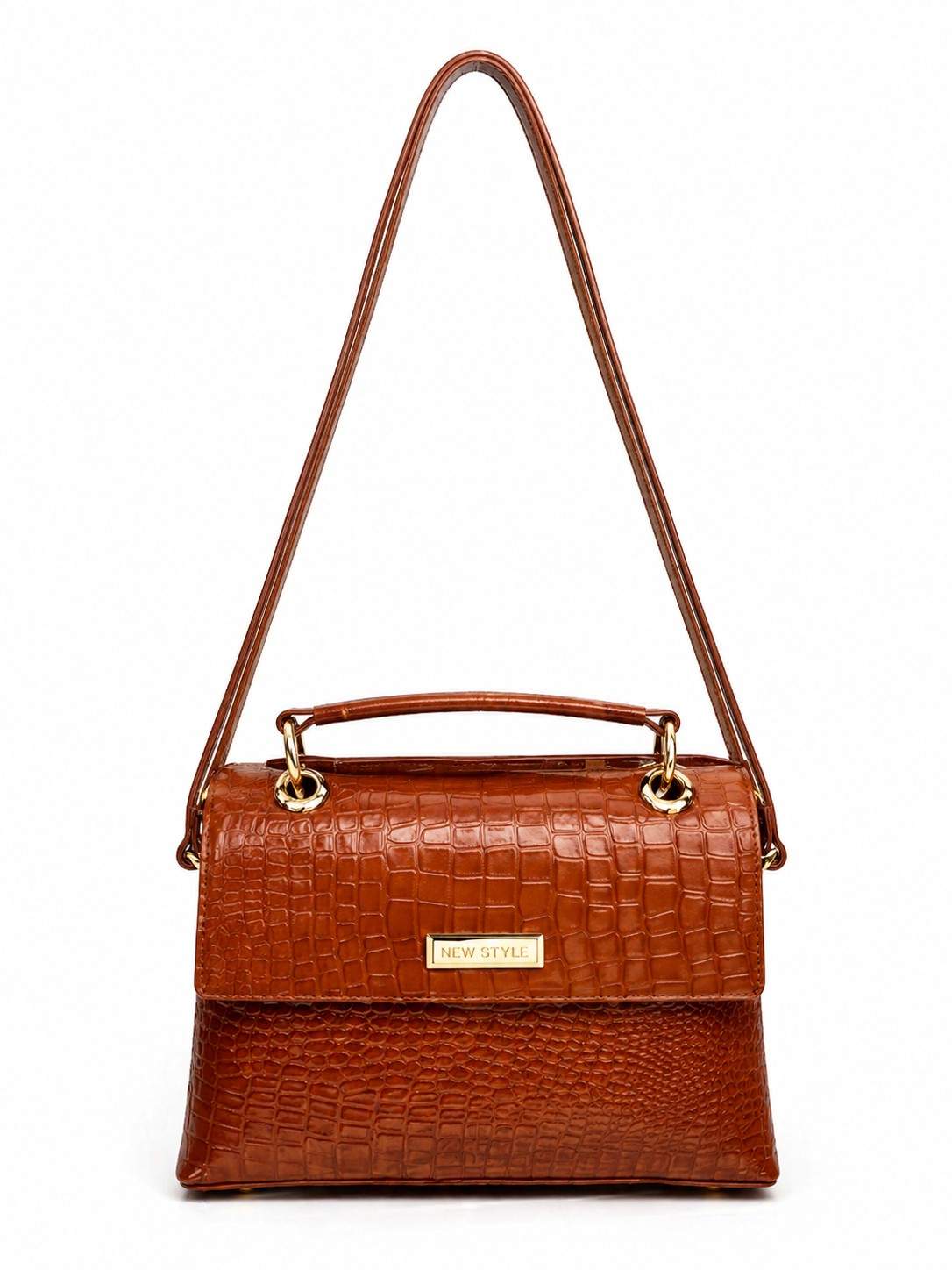 Croc Texture Leather – Top Handle Sling Bag| Handbag for Women