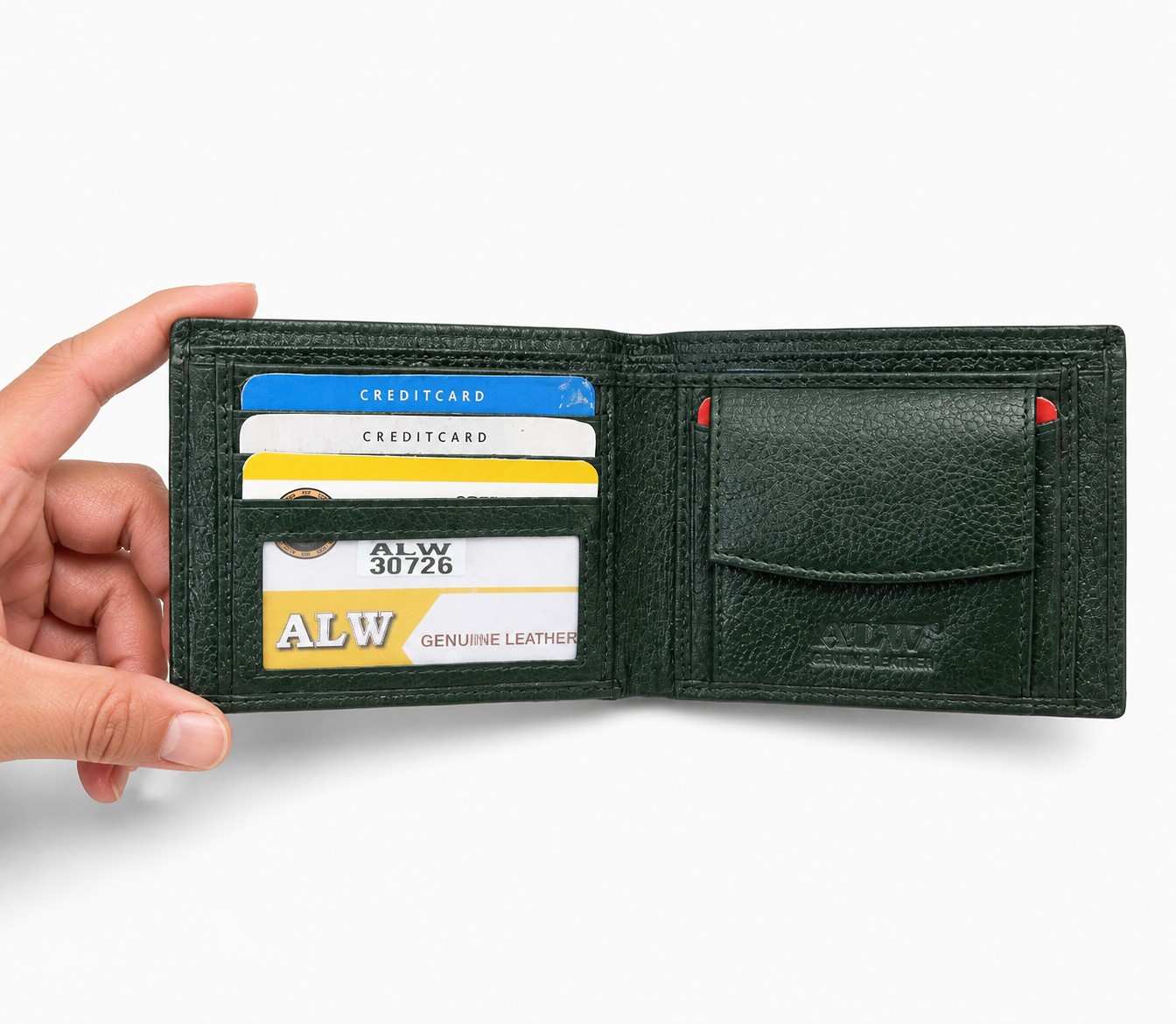 ALW Genuine Leather Wallet for Men | Bifold with Multiple Card Slots