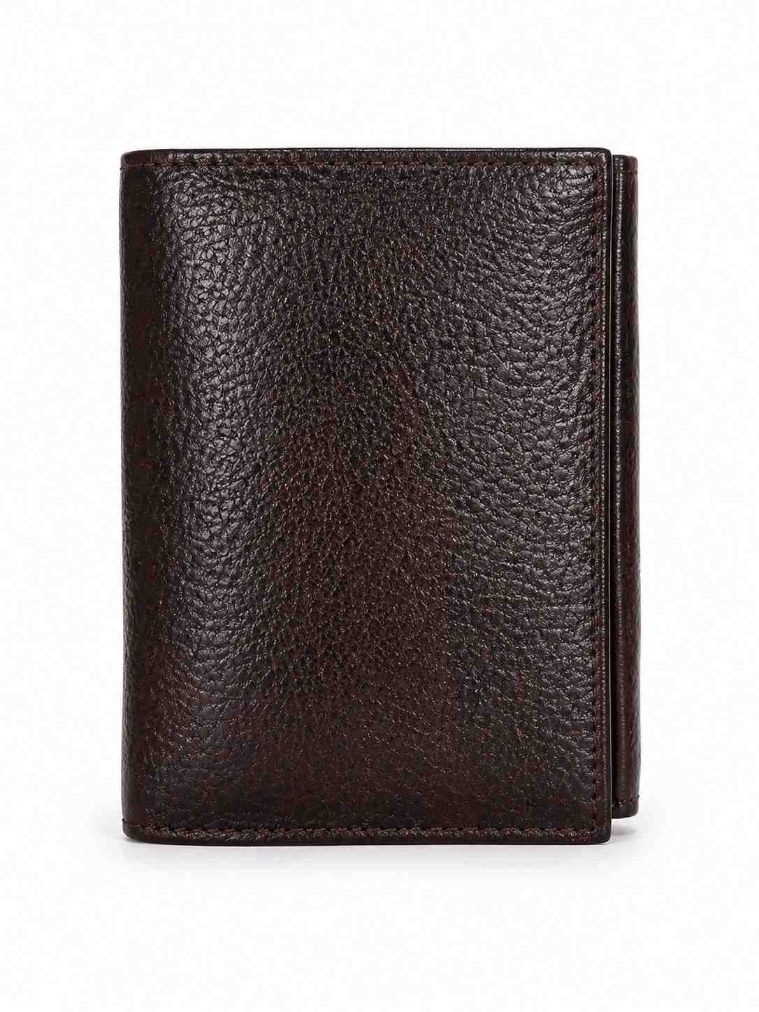 ALW Genuine Leather Trifold Wallet | Men's Compact Bifold with Multiple Card Slots