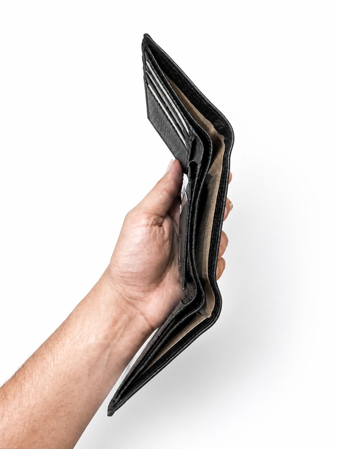 ALW Genuine Leather Trifold Wallet | Men's Compact Bifold with Multiple Card Slots