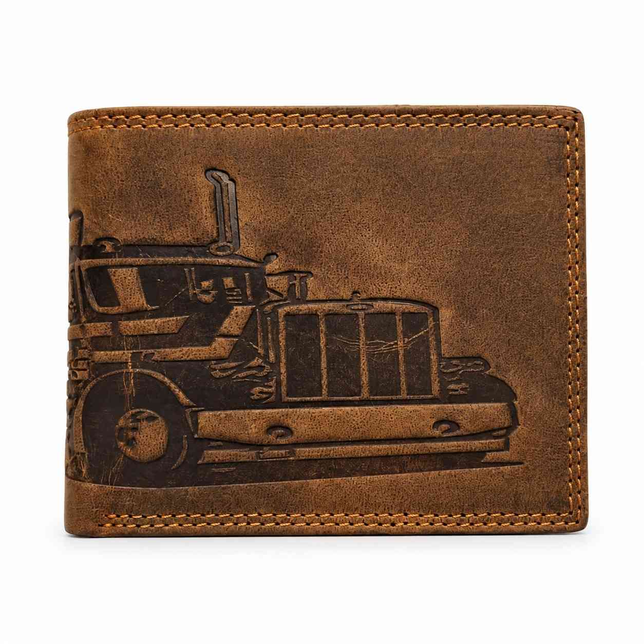 W.WILD Leather Wallet — Truck Engraved | RFID Safe | Limited Edition