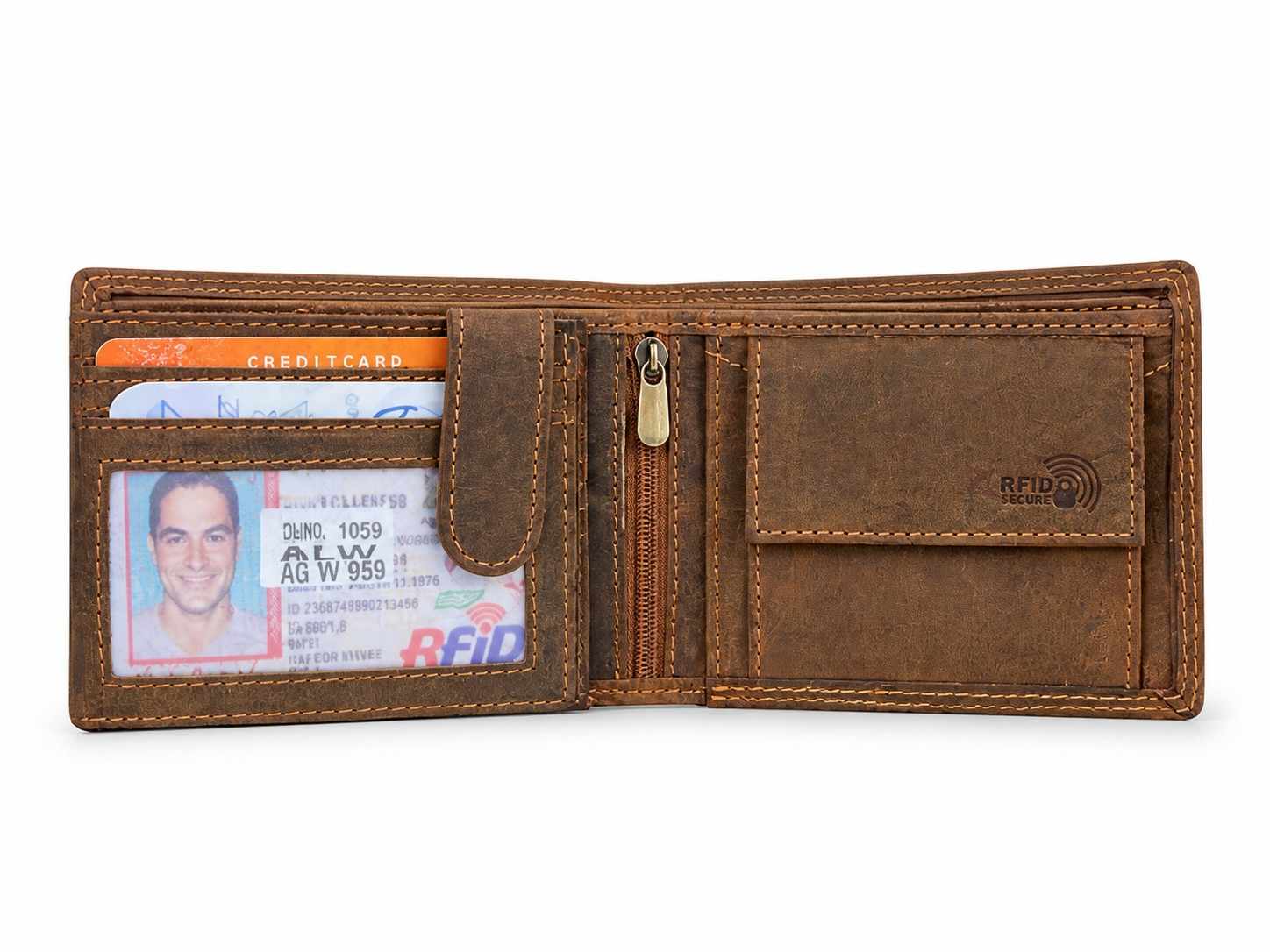 W.WILD Leather Wallet — Truck Engraved | RFID Safe | Limited Edition