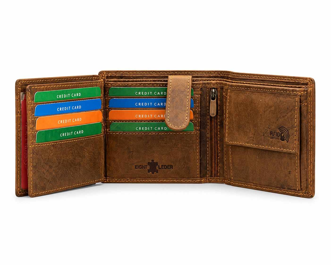 W.WILD Leather Wallet — Motorbiker Engraved | RFID Safe | Limited Edition