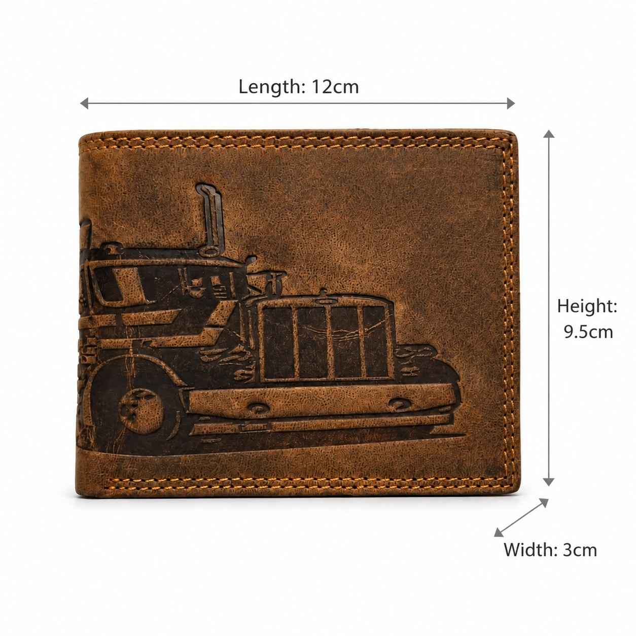 W.WILD Leather Wallet — Truck Engraved | RFID Safe | Limited Edition