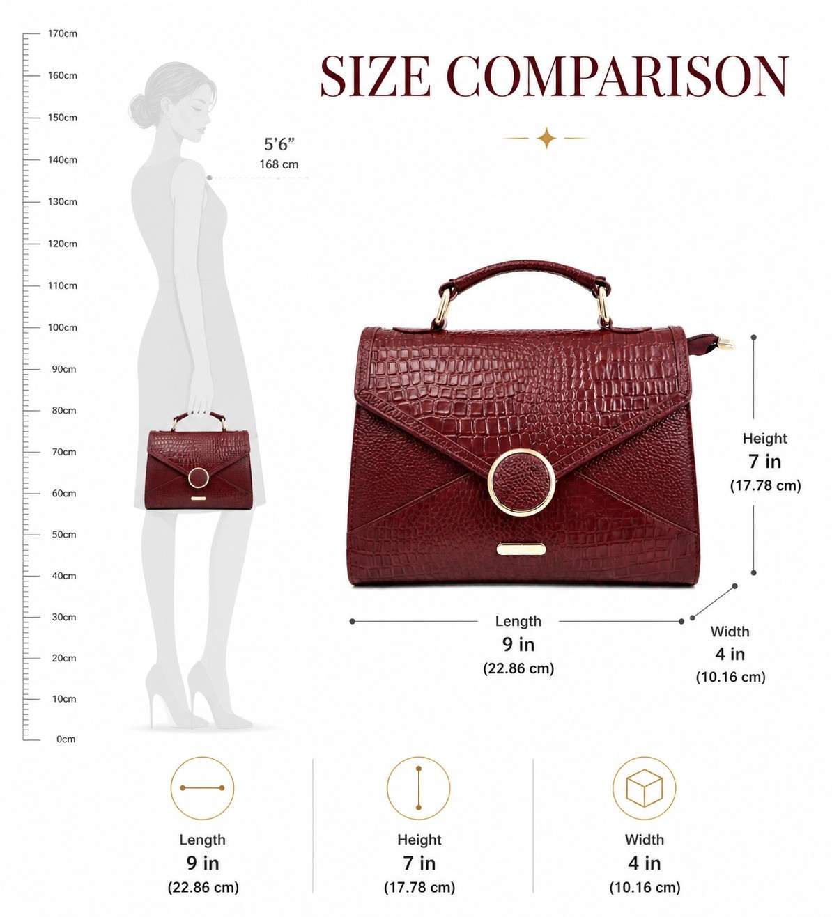 Croc Texture Leather Top Handle Bag ā Elegant Sling Handbag for Women