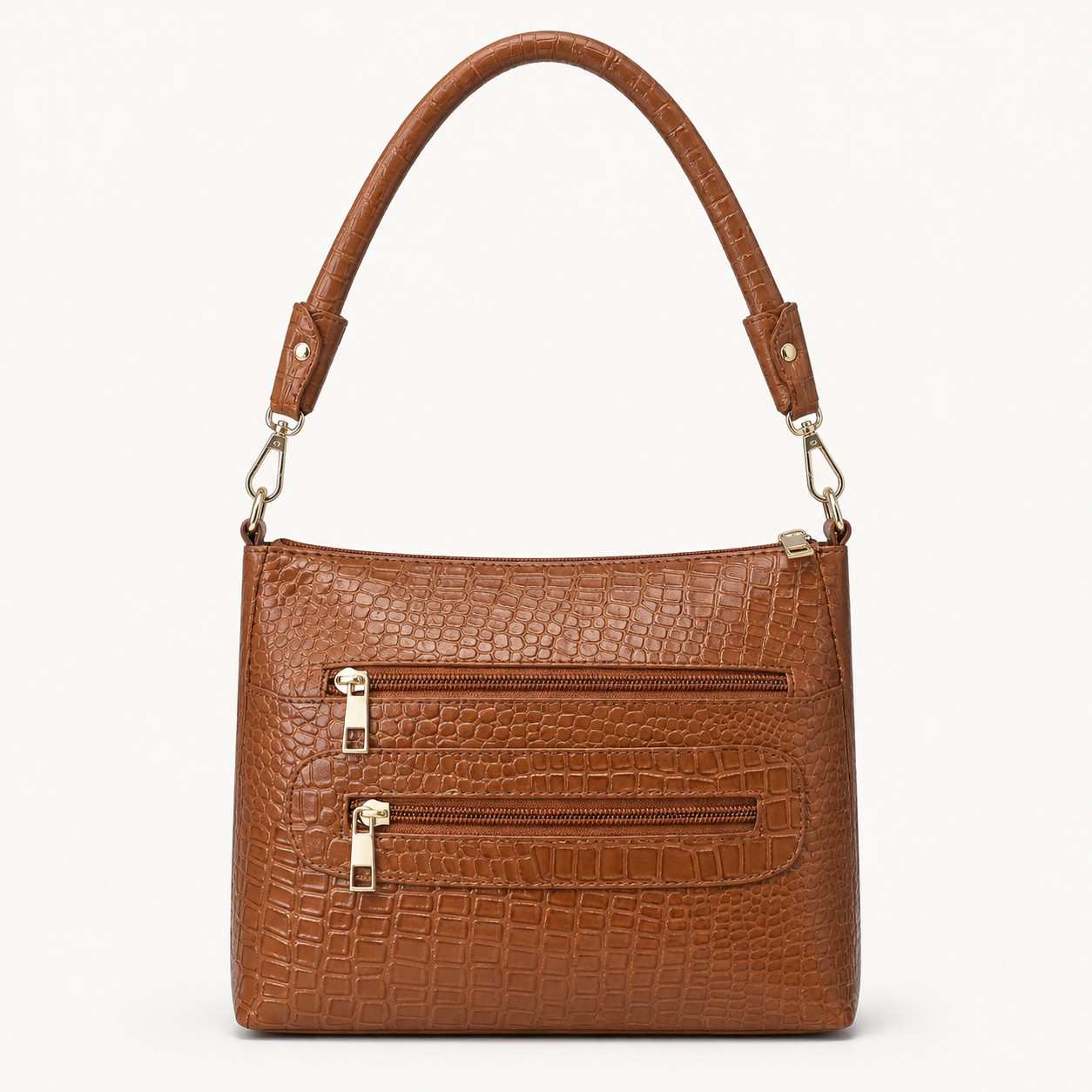 ALW Croco Collection - Textured Leather Multi-Way Shoulder Bag