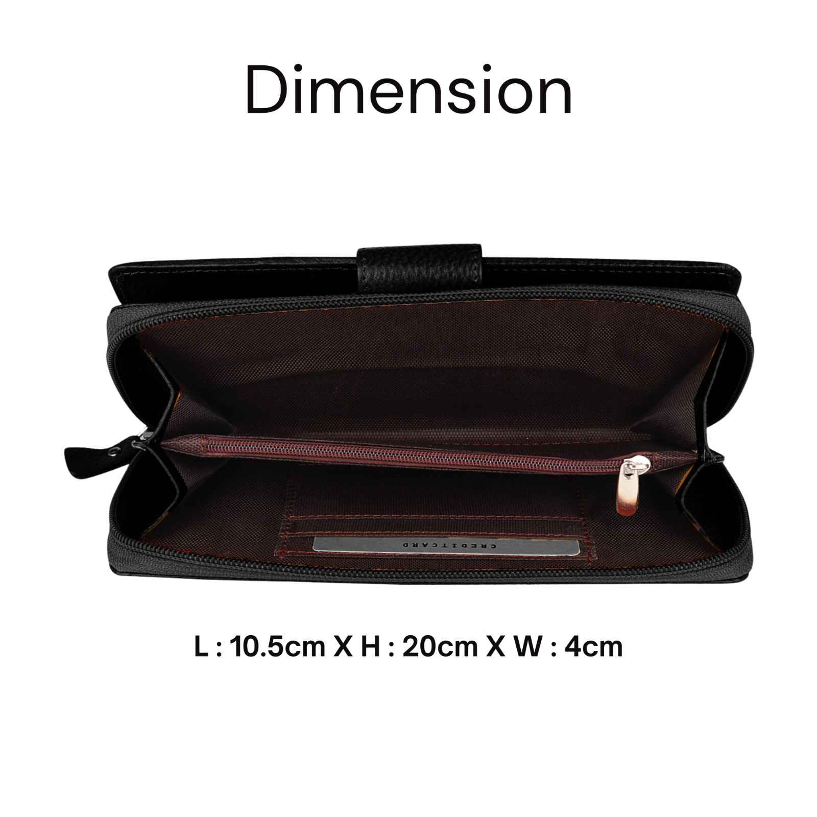 Ladis Leather Clutch, Long Wallet | Card Organiser