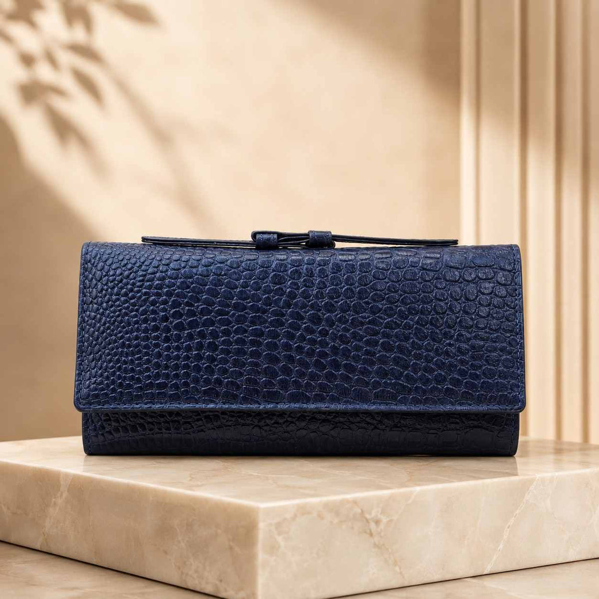 Premium Croc Pattern Leather Clutch for Women