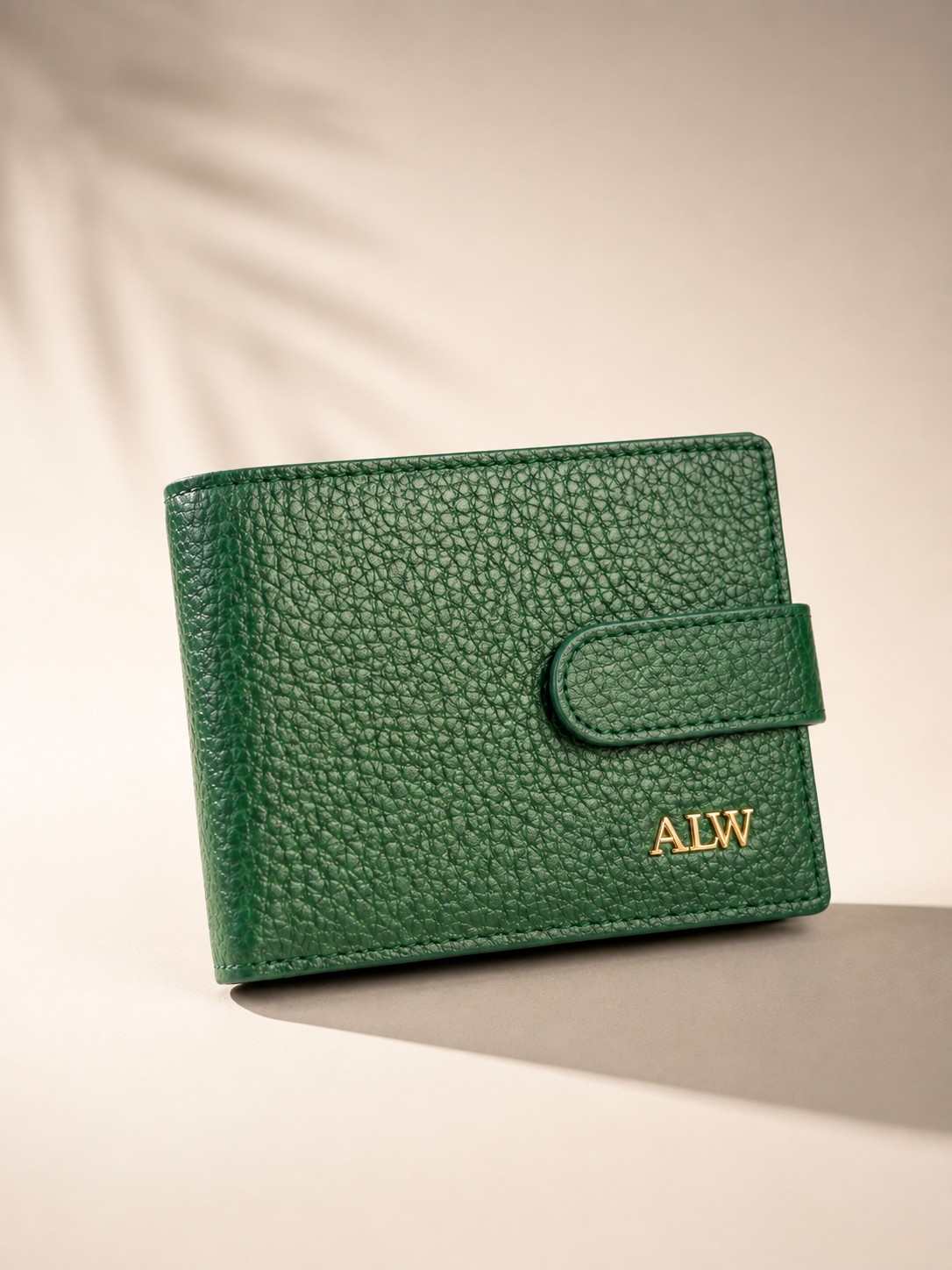 ALW Premium Textured Leather Wallet with Snap Closure & Multi-Card Organizer
