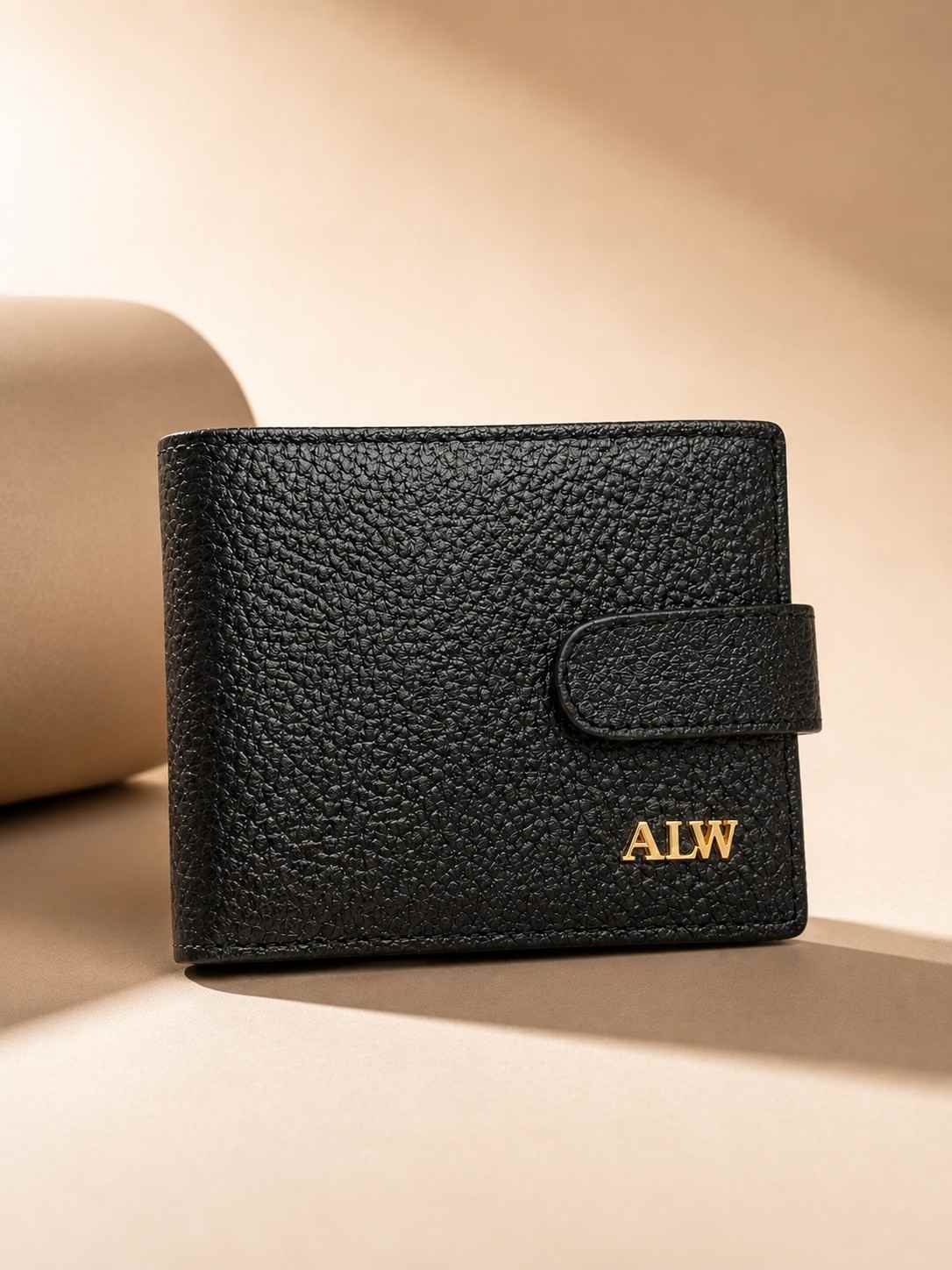 ALW Premium Textured Leather Wallet with Snap Closure & Multi-Card Organizer
