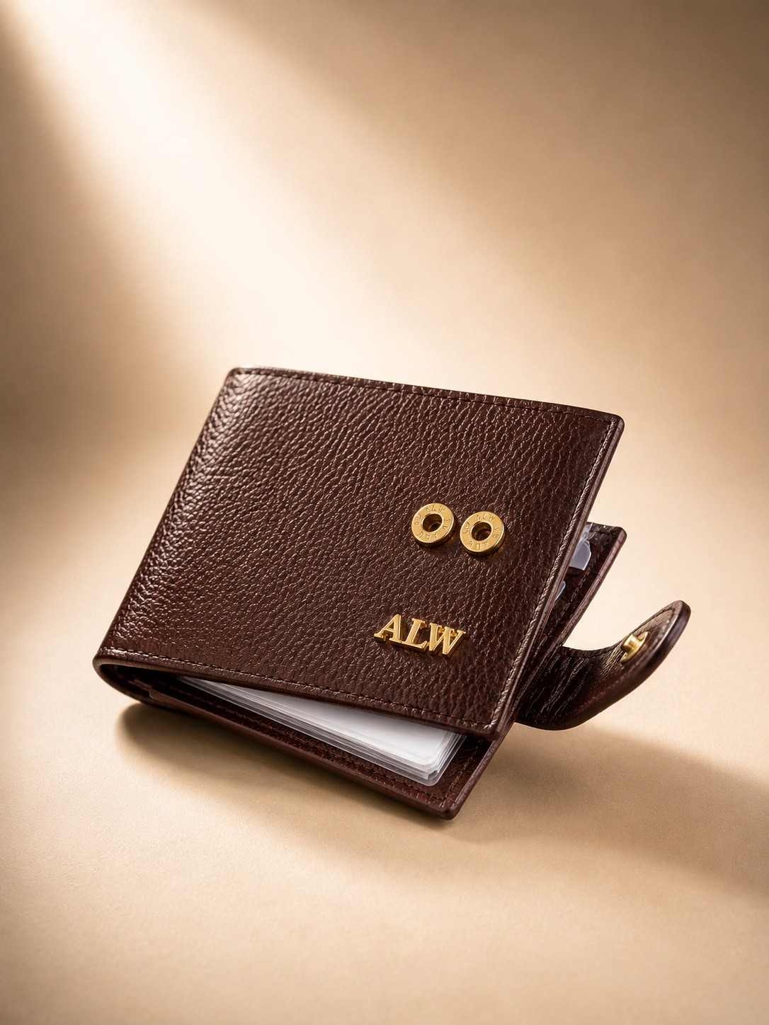 ALW Premium Textured Leather Wallet with Snap Closure & Multi-Card Organizer