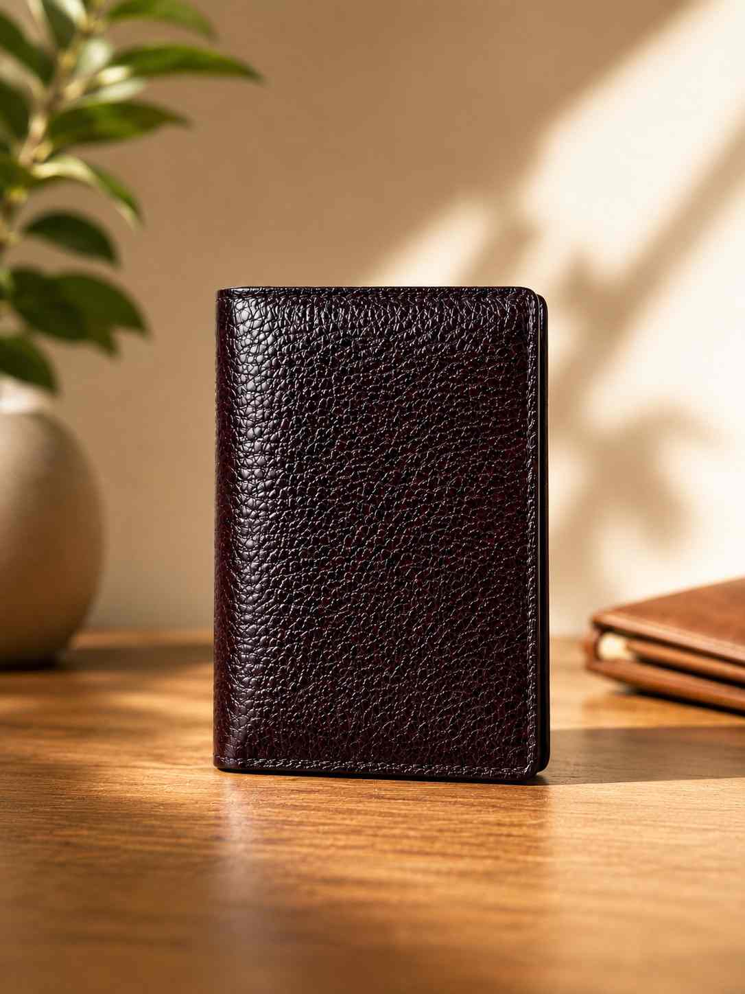 Premium Men's Leather Card Holder Wallet – Slim Bifold with 7 Card Slots & 2 Cash Compartments