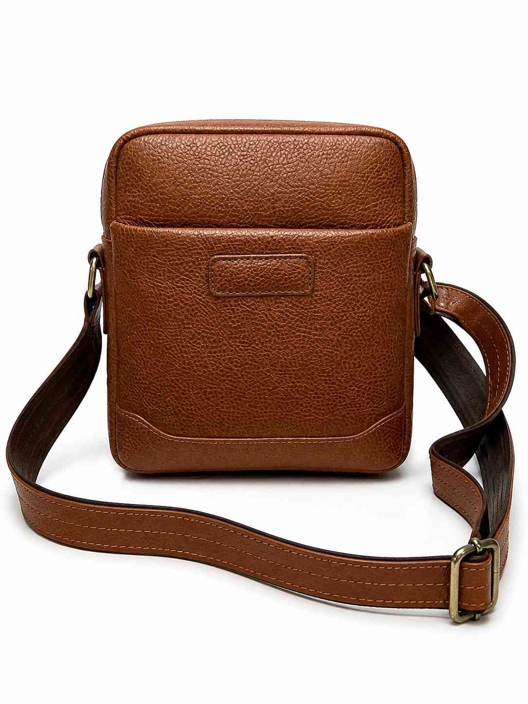 Men’s Genuine Leather Sling Bag – Compact Crossbody Messenger