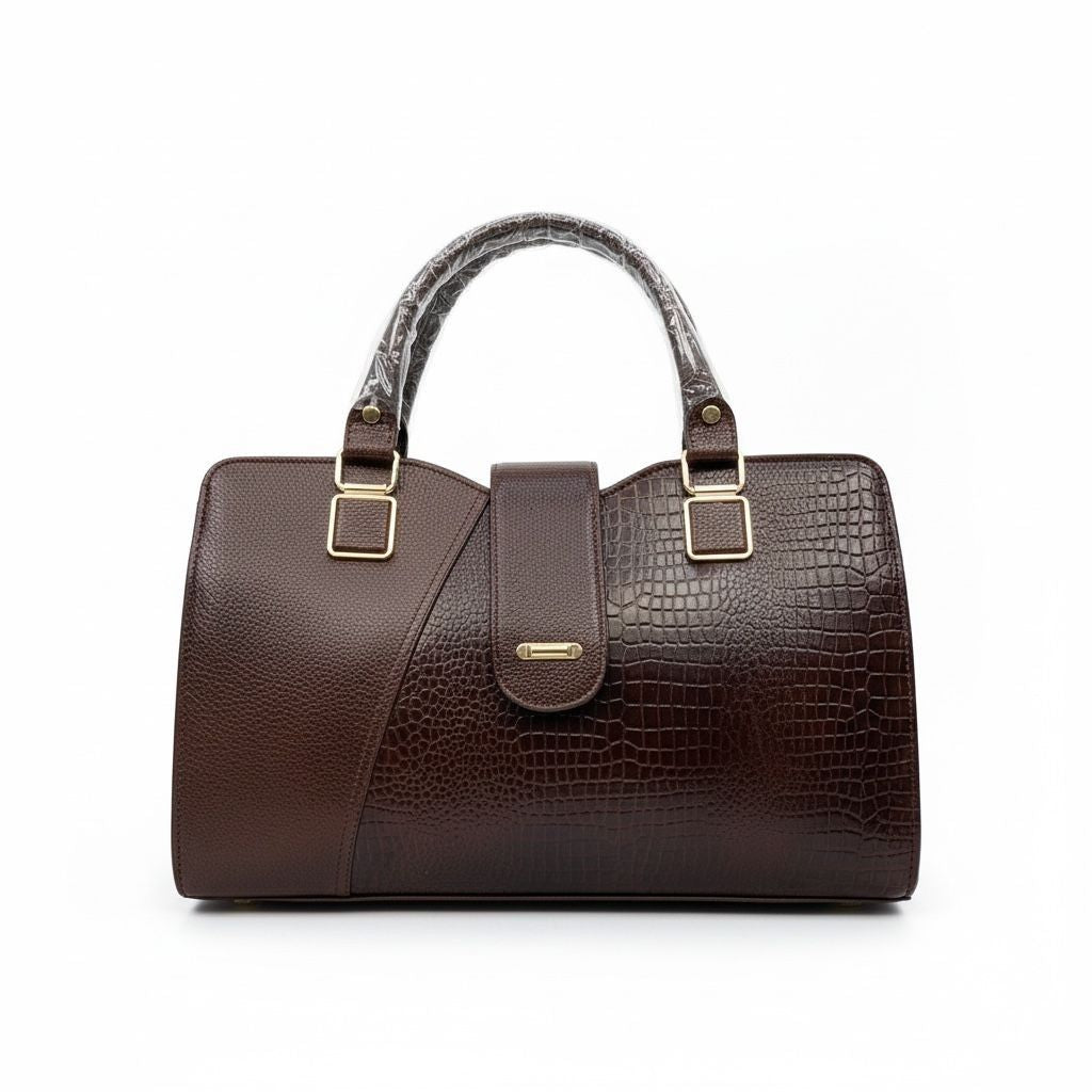 Ladies Leather Handbag Unique Design With Strap