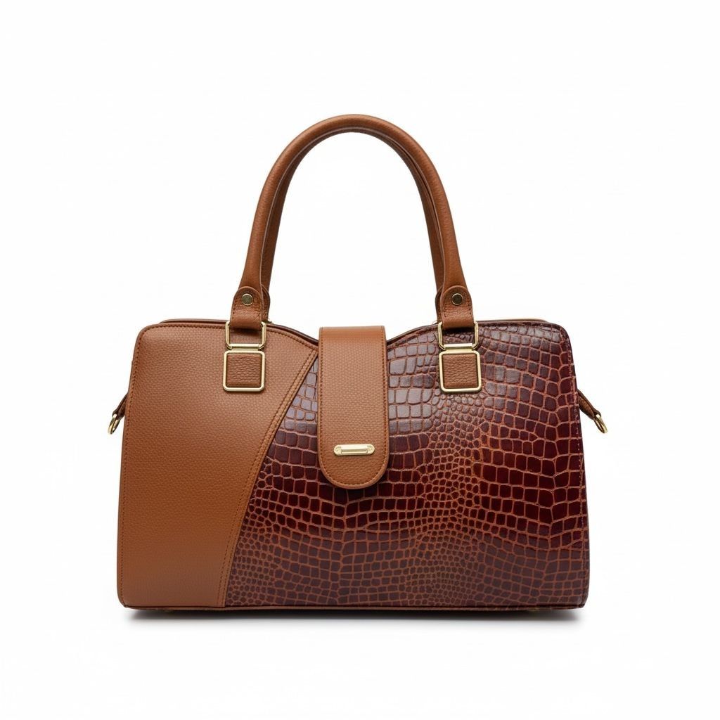 Ladies Leather Handbag Unique Design With Strap