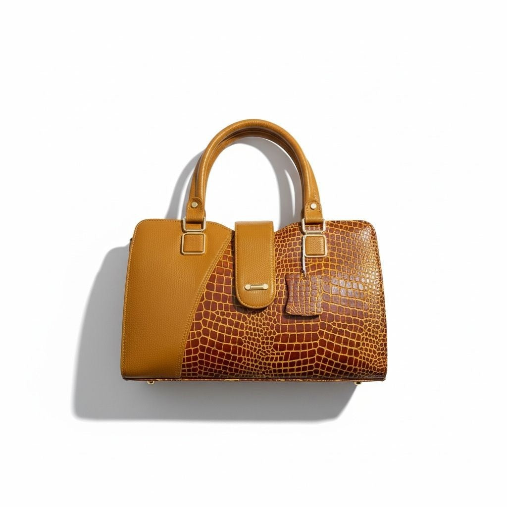 Ladies Leather Handbag Unique Design With Strap