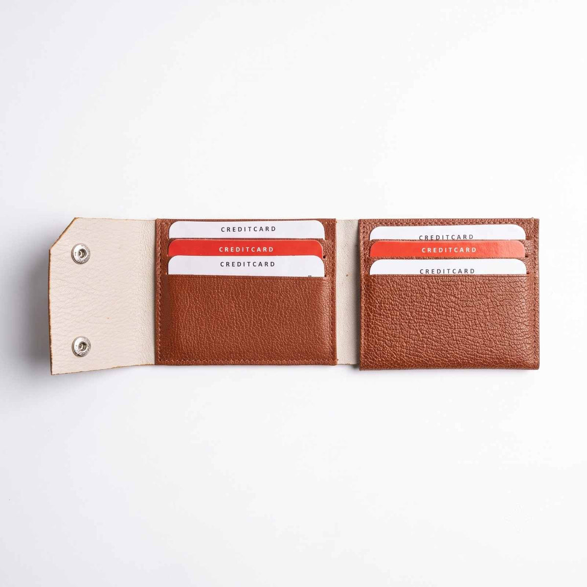 ALW Slim Pebbled Leather Cardholder Wallet | Dual-Snap Minimalist Design