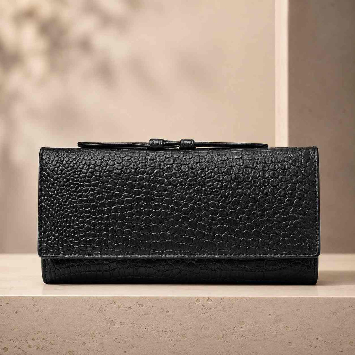 Premium Croc Pattern Leather Clutch for Women