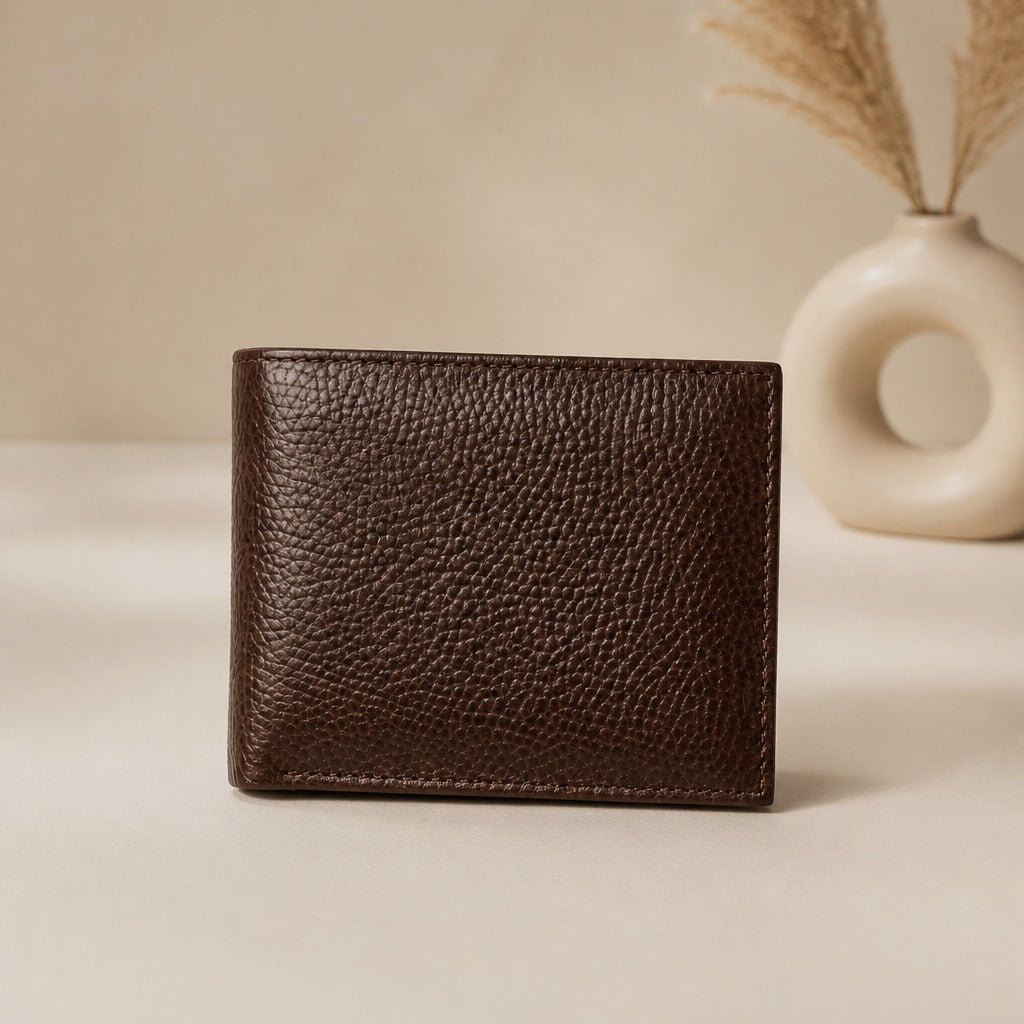 Men’s Genuine Leather Wallet – Slim Bifold with Multiple Card Slots