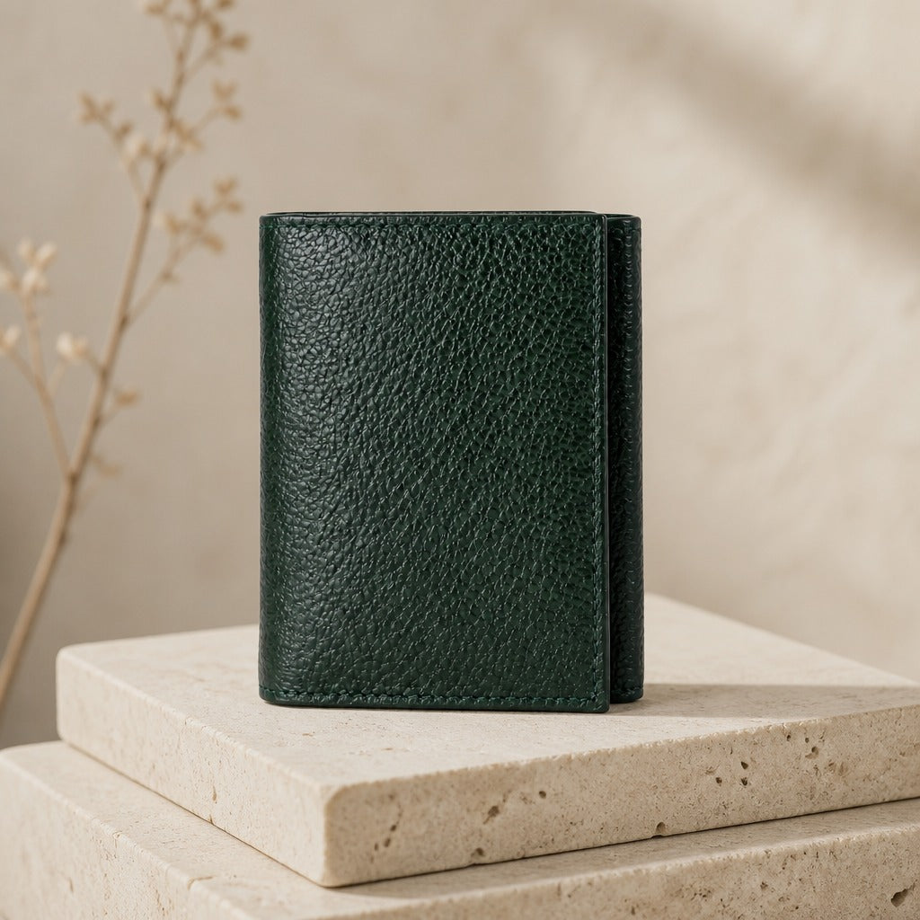 ALW Genuine Leather Trifold Wallet | Men's Compact Bifold with Multiple Card Slots