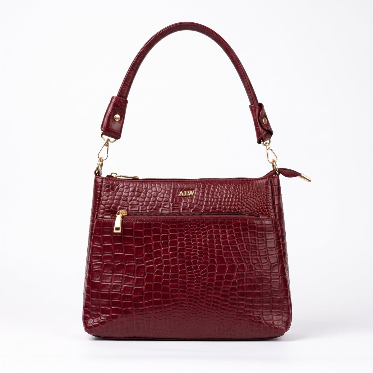 ALW Croco Collection - Textured Leather Multi-Way Shoulder Bag