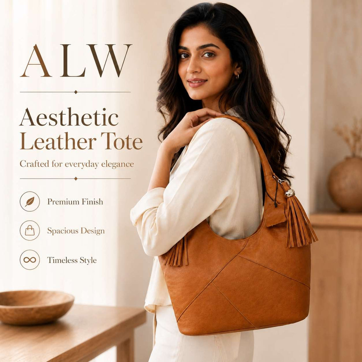 ALW Timeless Elegance Leather Hobo Bag - Amazing Shades