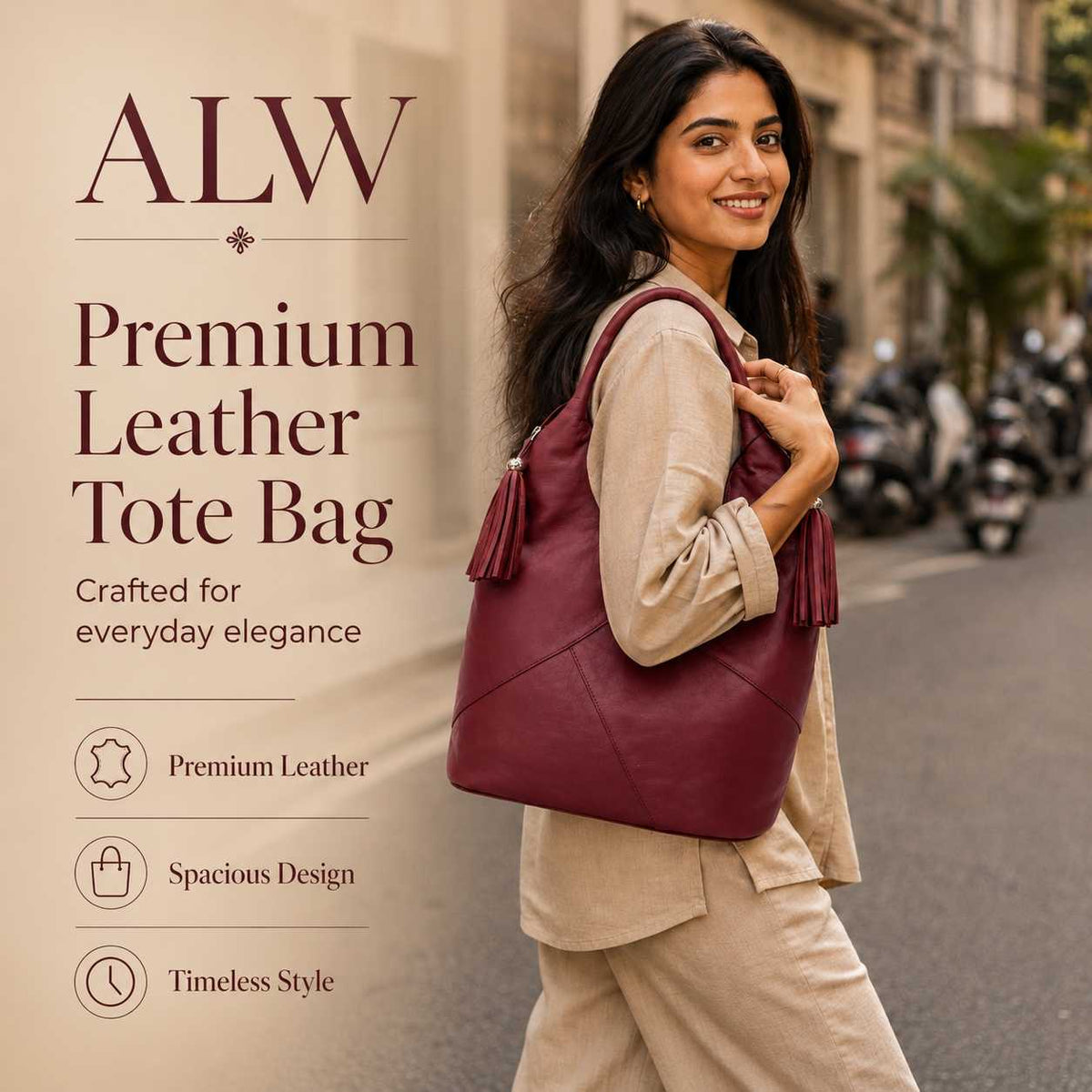 ALW Timeless Elegance Leather Hobo Bag - Amazing Shades