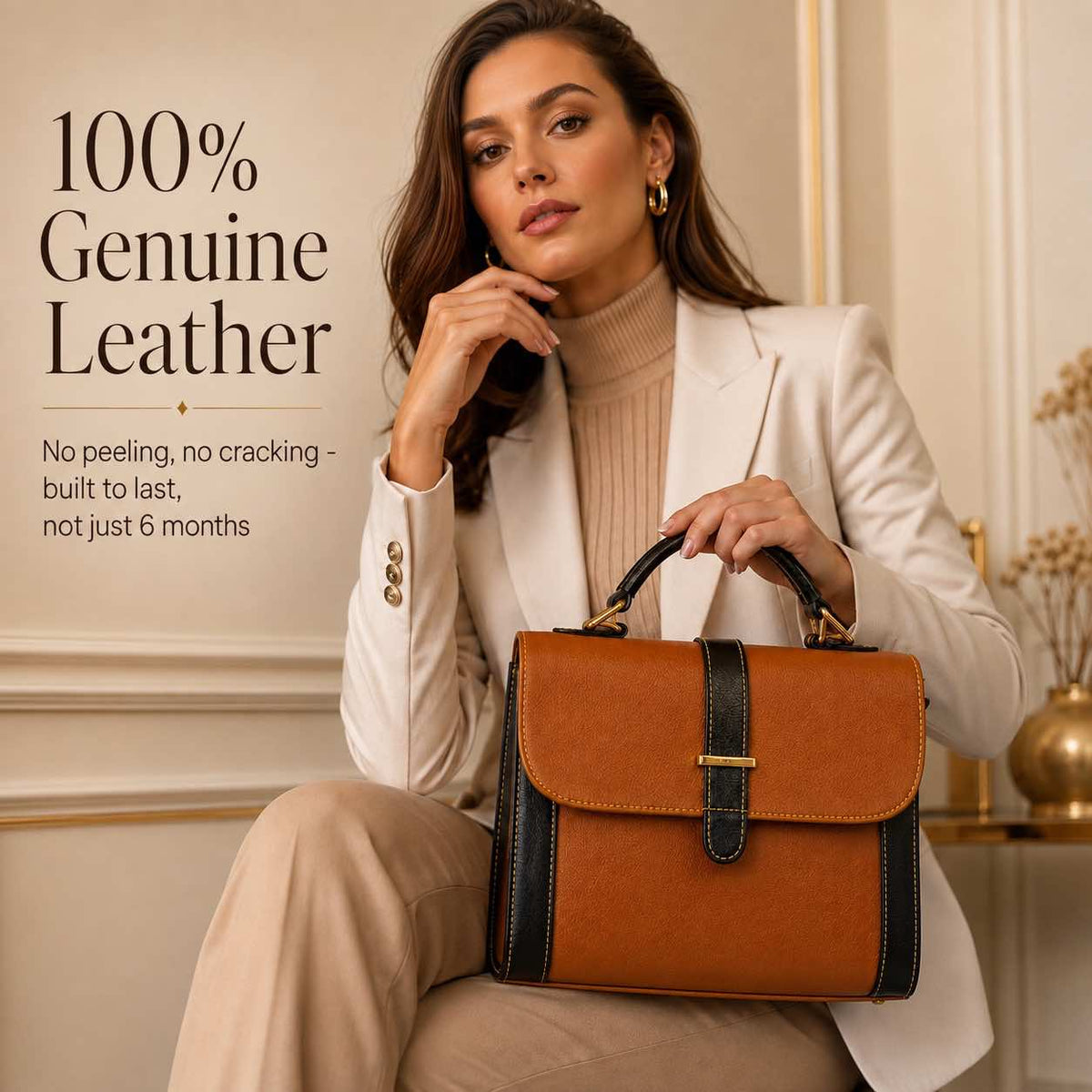 ALW Premium Leather satchel Handbag