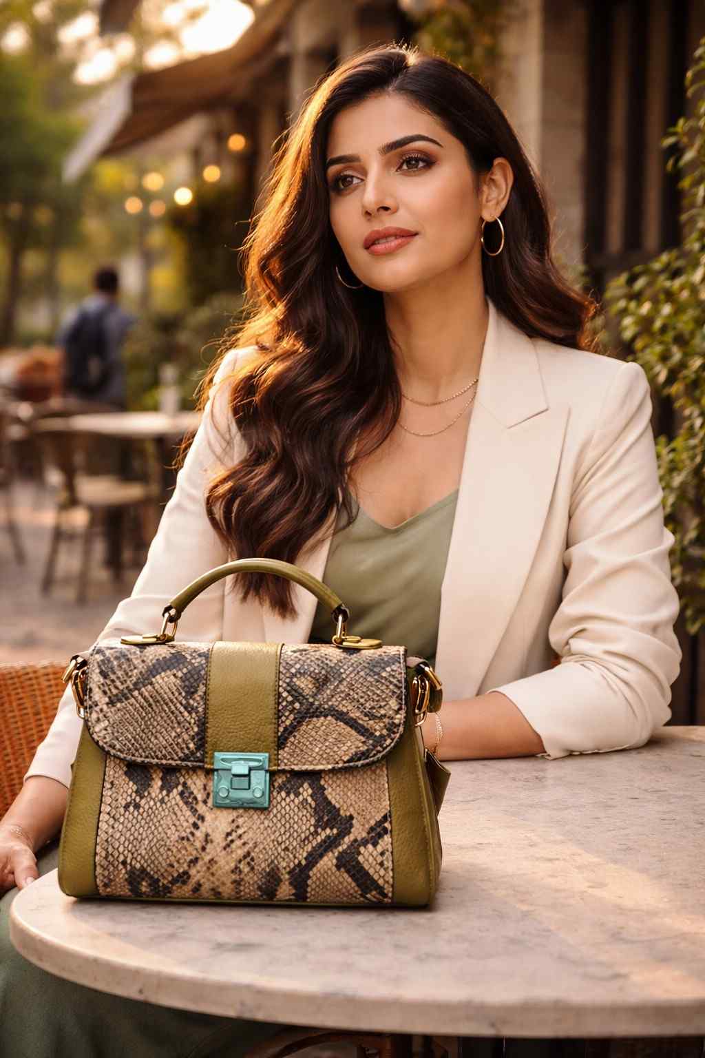 Chic Serpent Olive Handbag