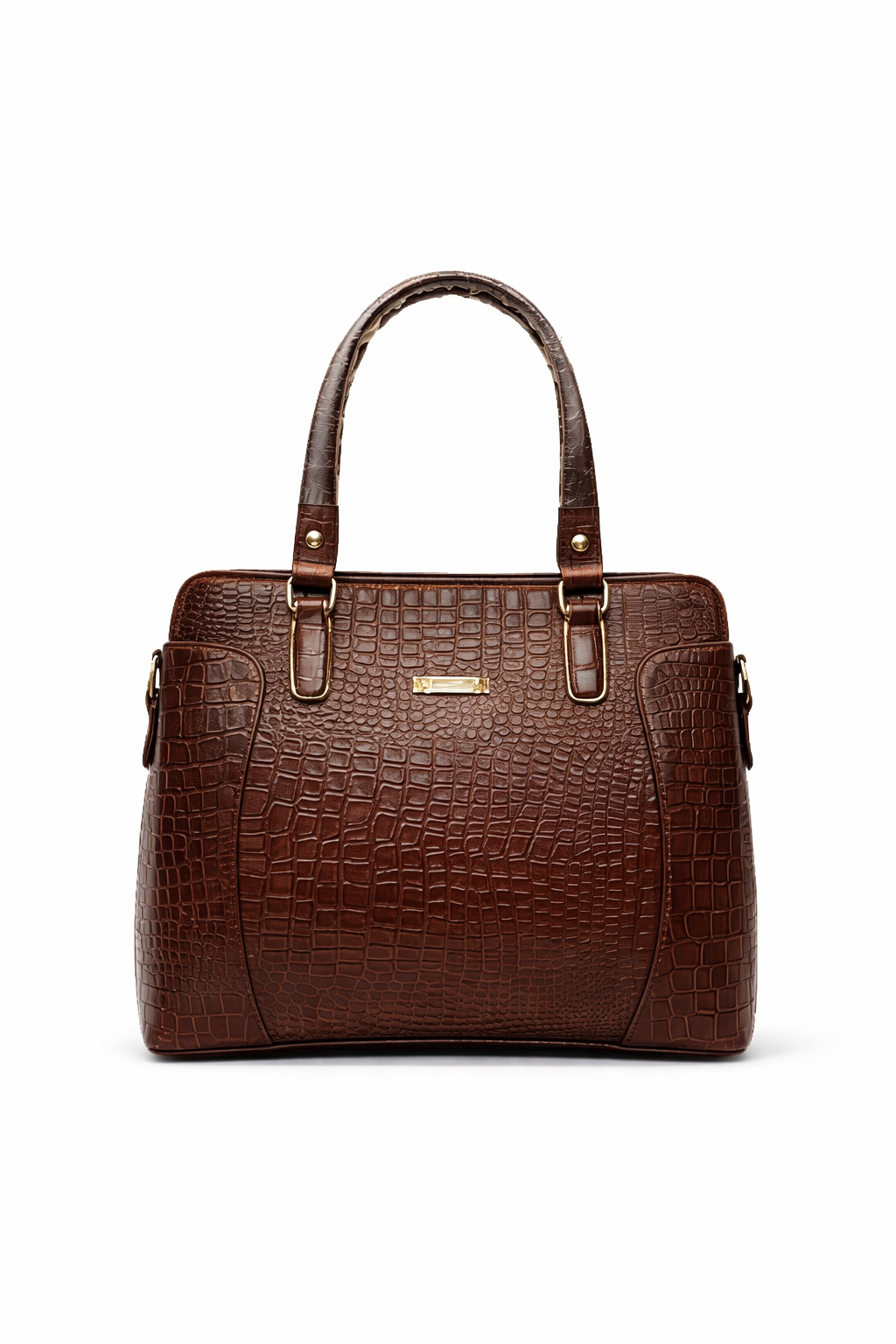 Leather Handbag With Beautiful Croco Print