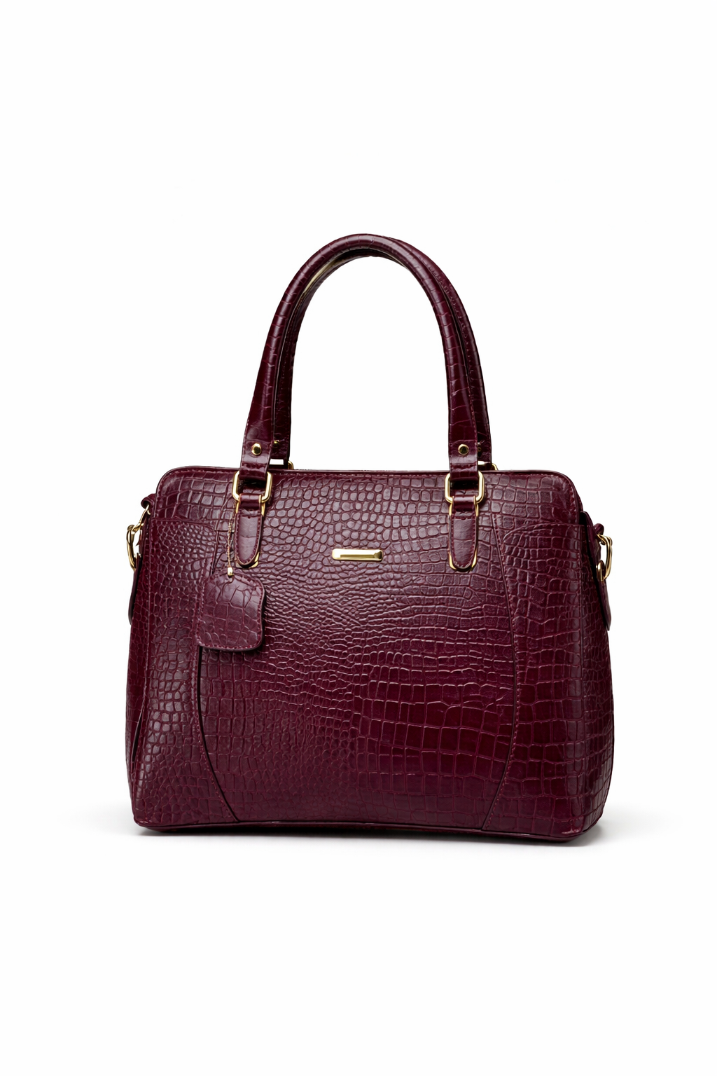 Leather Handbag With Beautiful Croco Print