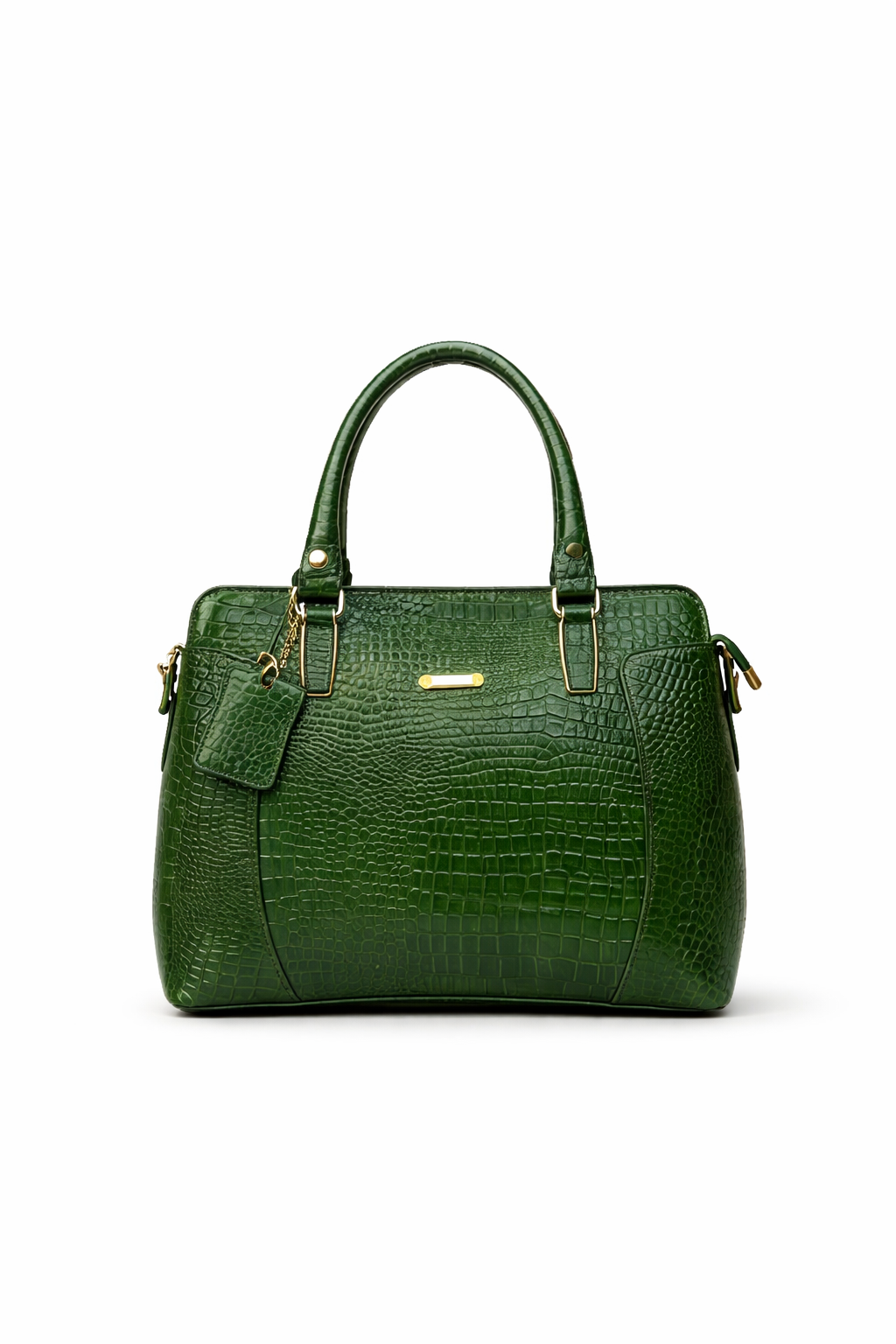 Leather Handbag With Beautiful Croco Print
