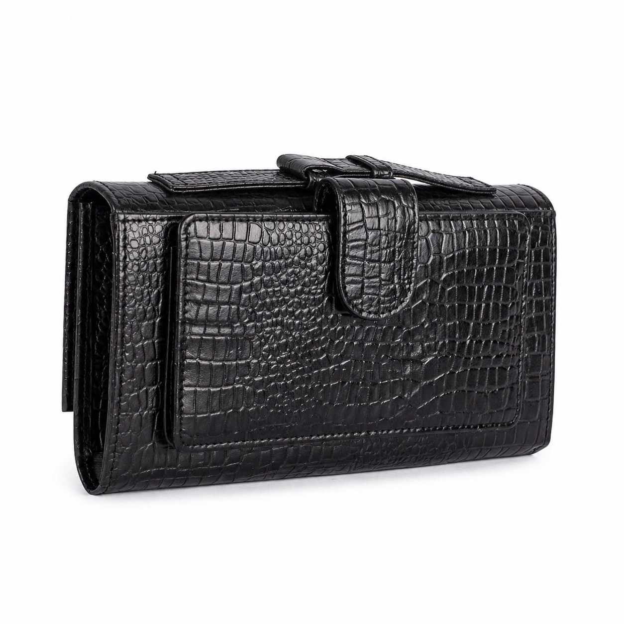 Premium Croc Pattern Leather Clutch for Women