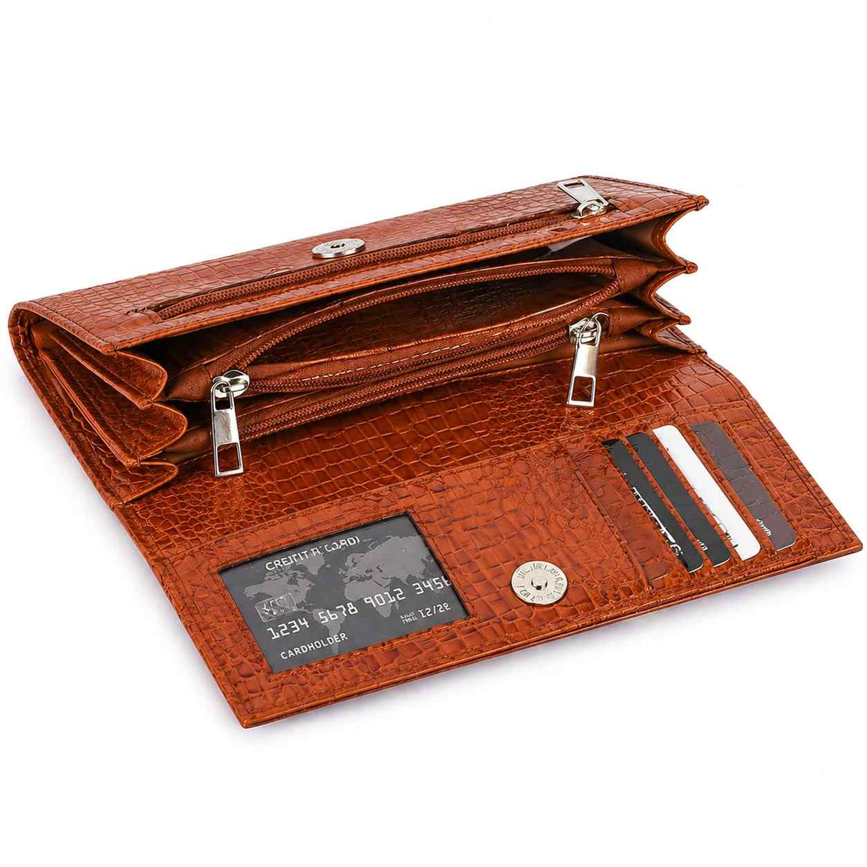Premium Croc Pattern Leather Clutch for Women