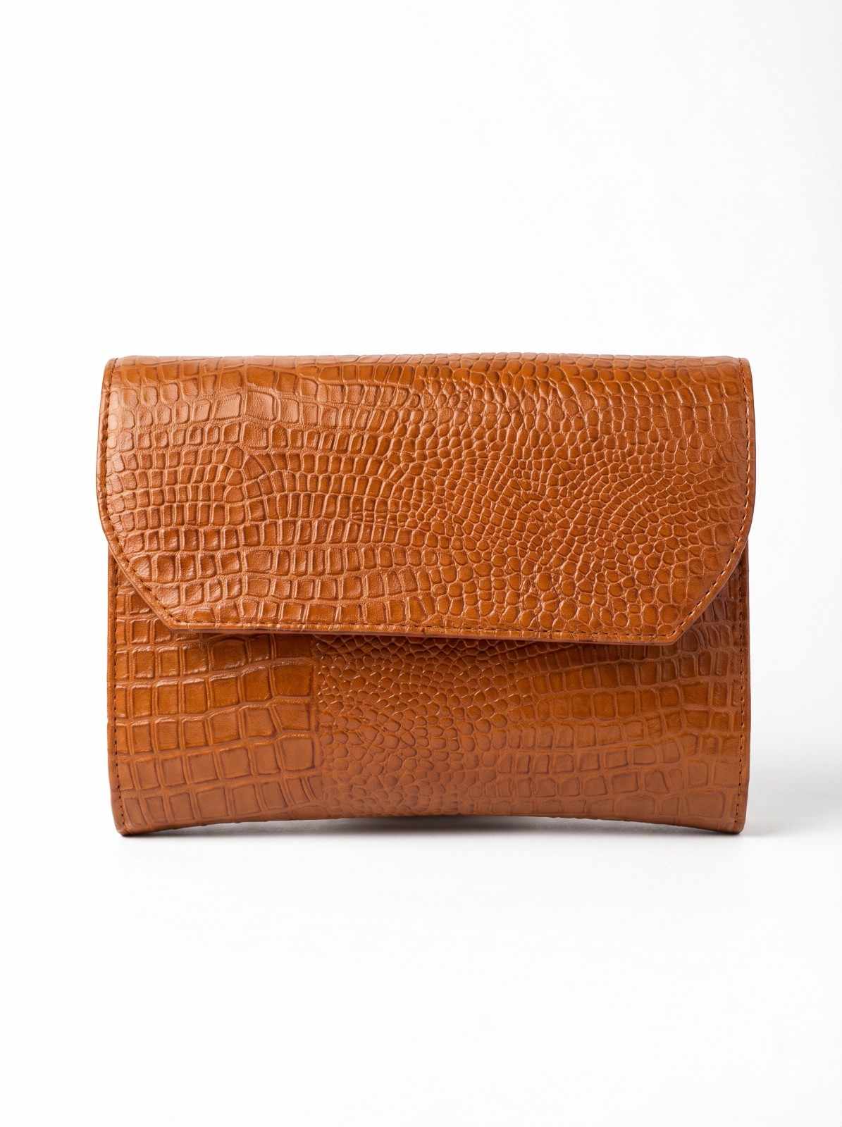 Luxe Croc-Embossed Leather Sling Bag