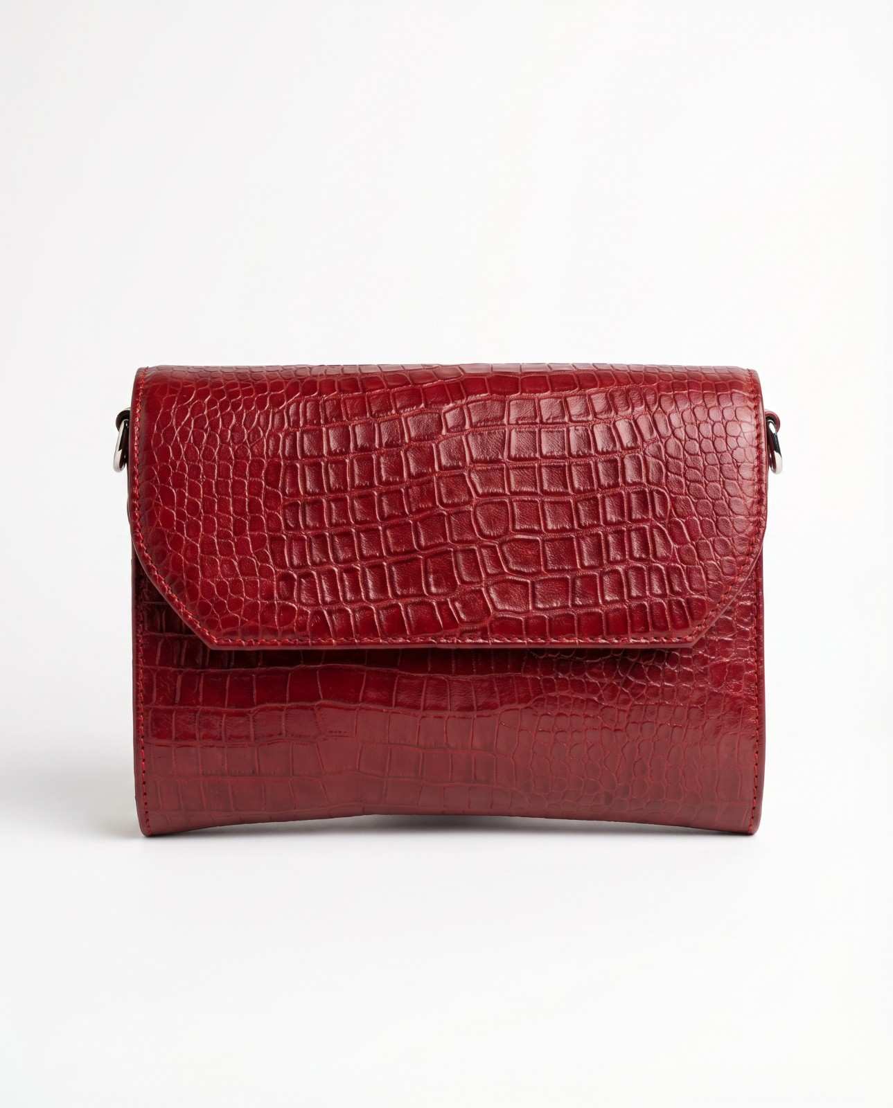 Luxe Croc-Embossed Leather Sling Bag