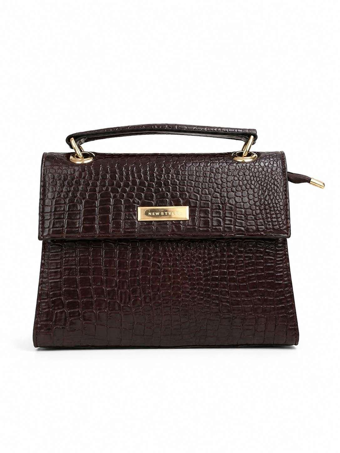 Croc Texture Leather – Top Handle Sling Bag| Handbag for Women